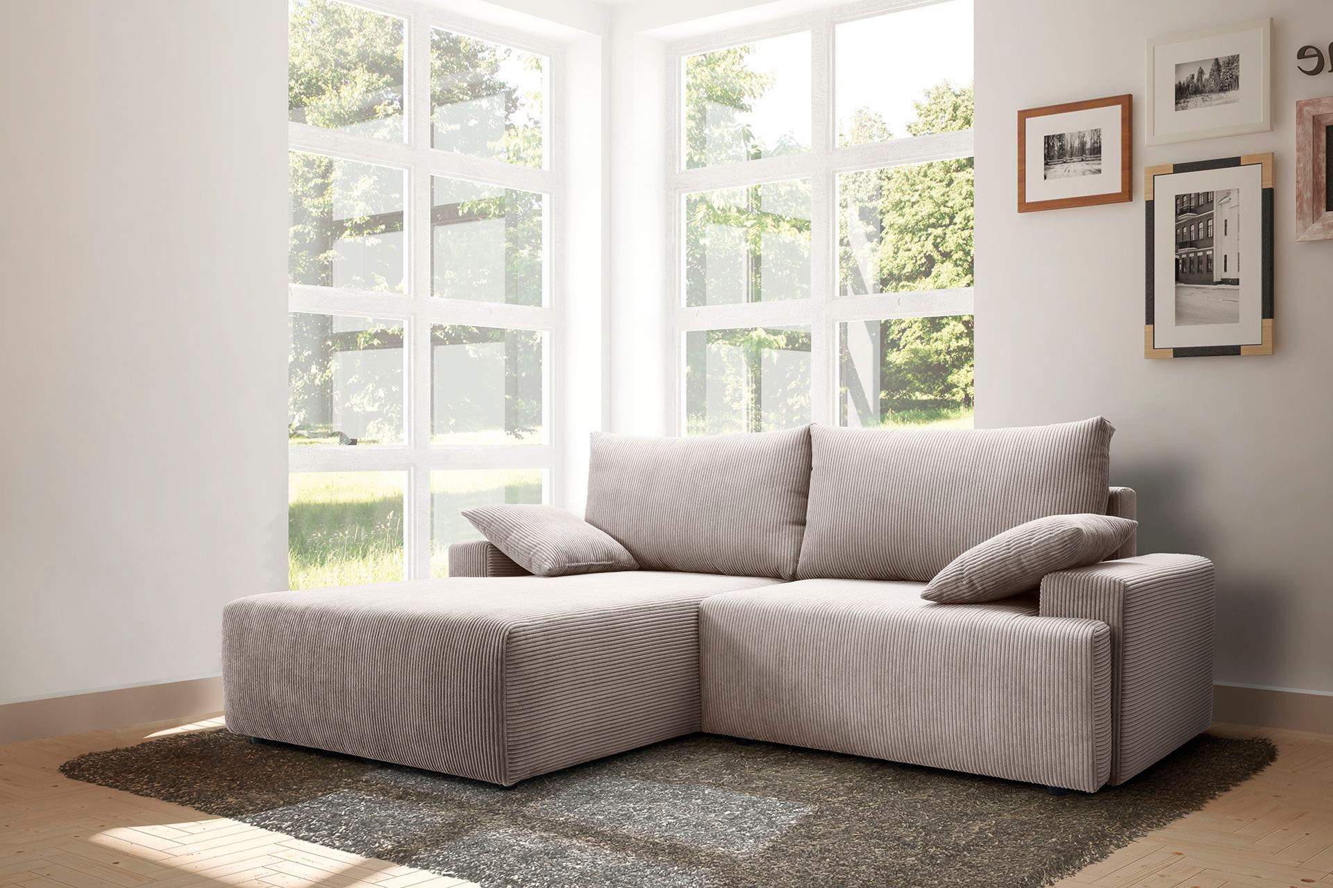 exxpo - sofa fashion Ecksofa "Orinoko, aktuelles Design und hoher Sitzkomfo günstig online kaufen