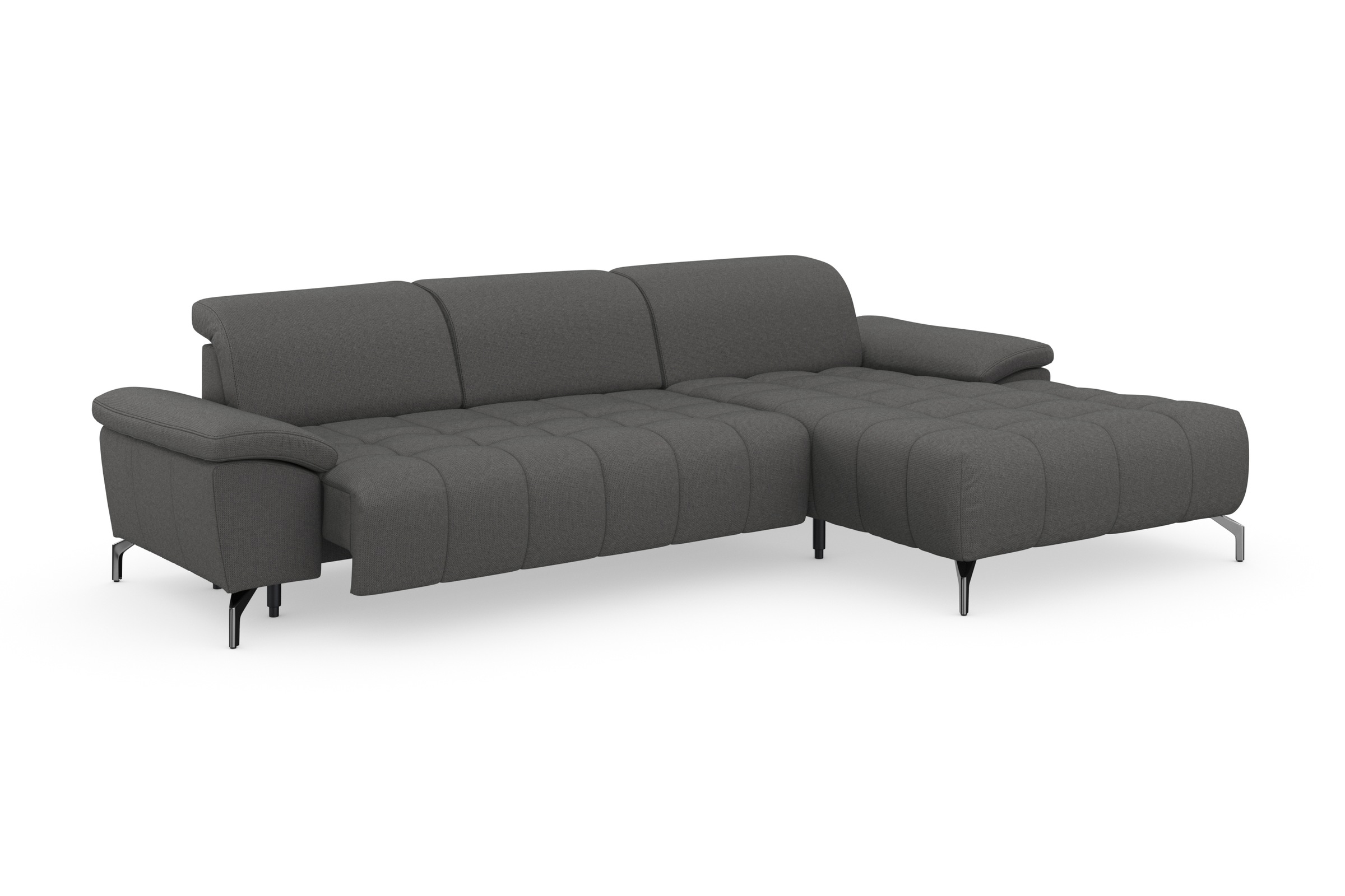 sit&more Ecksofa »Cool L-Form«, wahlweise mit Kopfteilverstellung und Vorziehsitz, motorisch