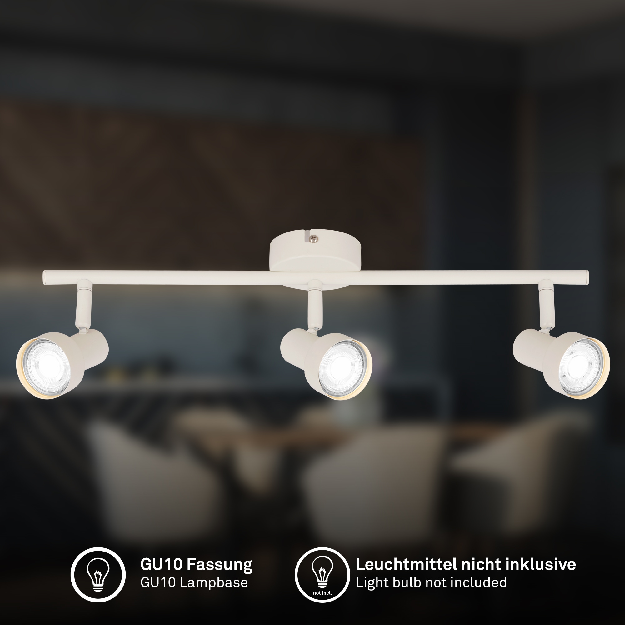 Briloner Leuchten LED Deckenspots »TAPP« GU10 1 Stk. 47,5x12,5 cm, Wohnzimmer, Schlafzimmer, Flur, Büro