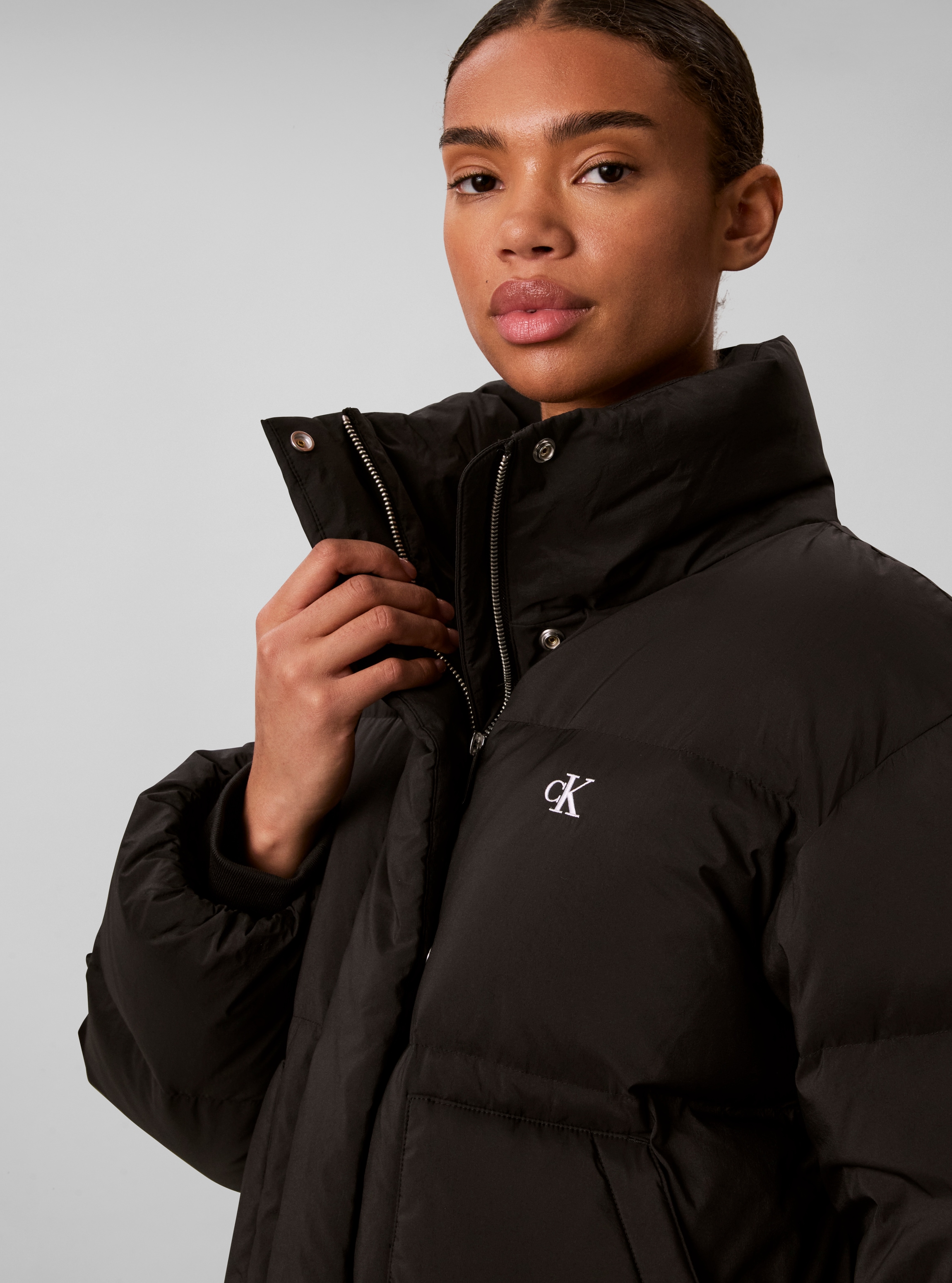 Calvin Klein Steppjacke »RELAXED STAND COLLAR DOWN« ohne Kapuze Regular fit mit Stehkragen