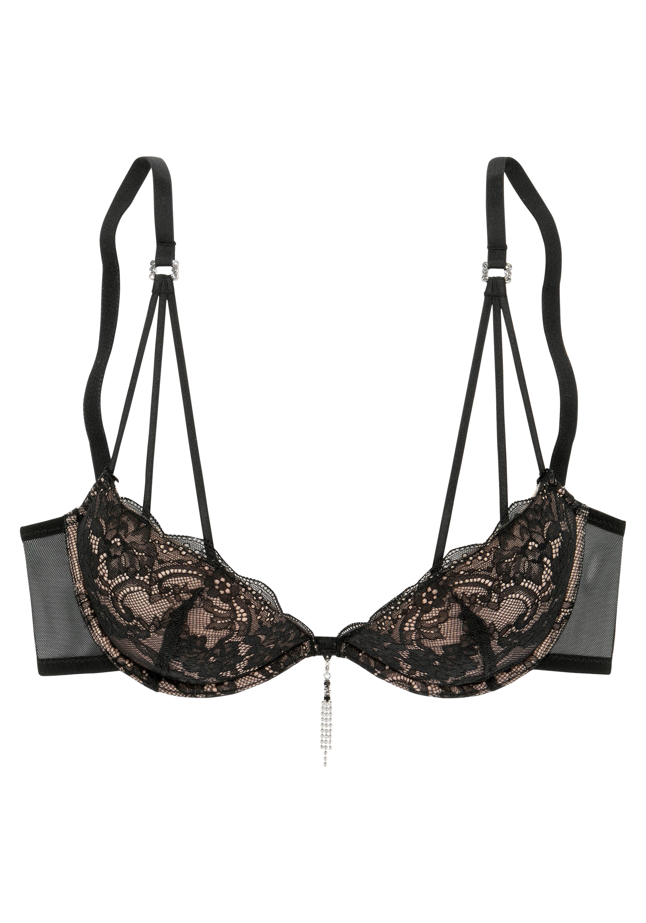 LASCANA Push-up-BH, mit extravagantem Glitzeraccessoire, sexy Dessous