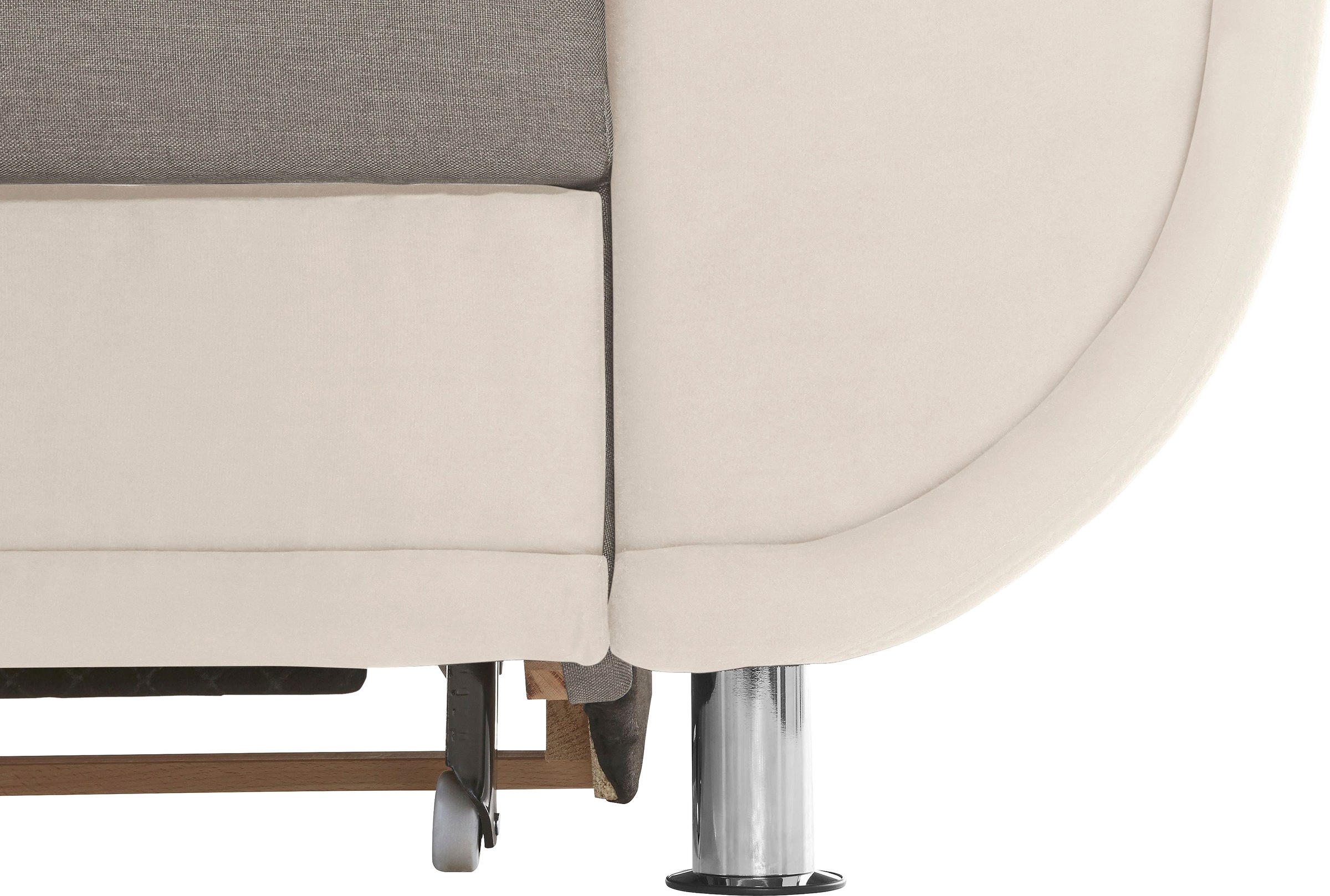 TRENDMANUFAKTUR Wohnlandschaft »Rondo 3, zeitlos und modern, im Materialmix, U-Form«, wahlweise für mehr Komfort mit Federkern, wahlweise mit Bettfunktion