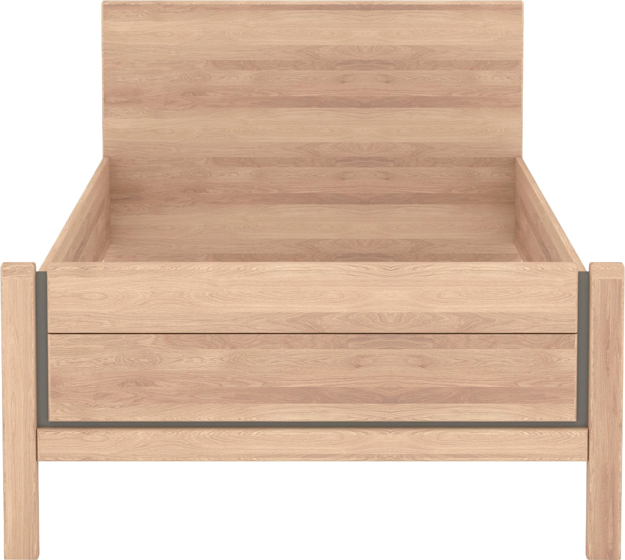 Musterring Holzbett »Sorrent, Bettgestell, Bettrahmen, teilmassiv Eiche«, (MADE IN GERMANY), Eiche teilmassiv, Liegehöhenverstellung, Stollenfußteil