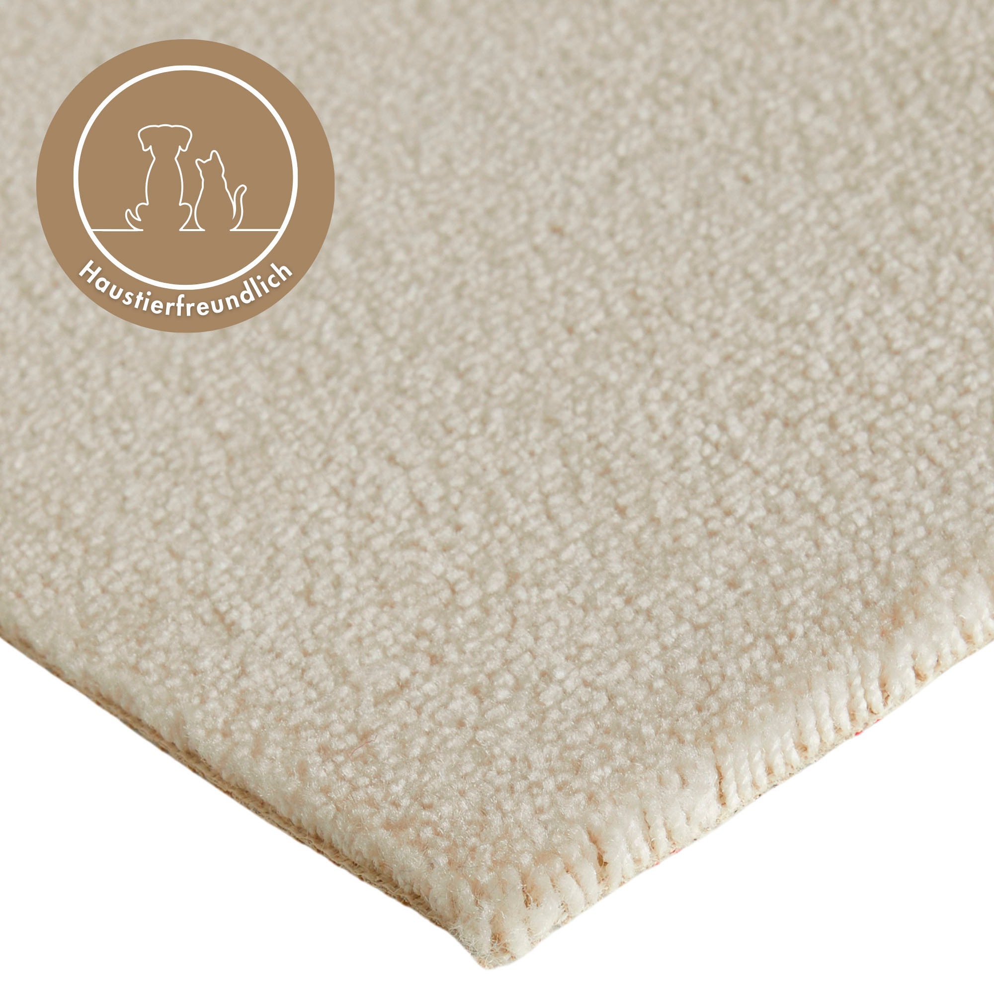 Andiamo Teppichboden »Levin, Velours, Made in Belgium«, rechteckig, 10 mm Höhe, Uni Farben, Breite 400 cm oder 500 cm, weiche Qualität