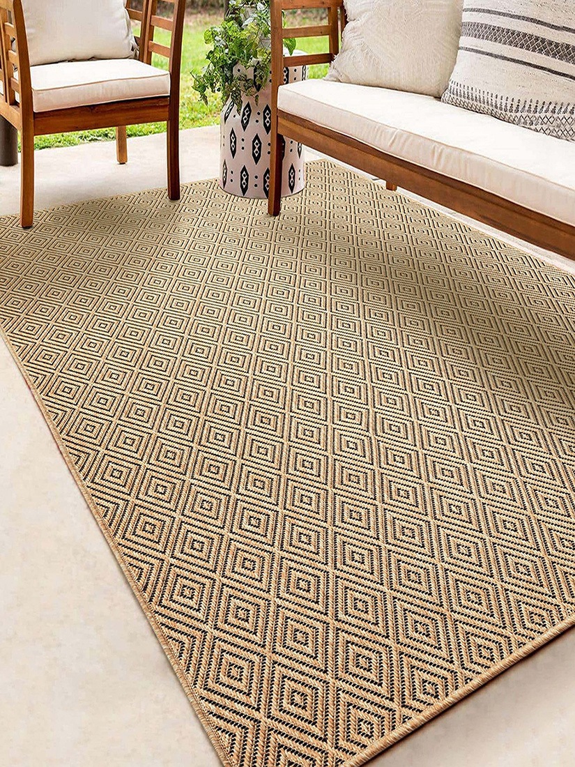 the carpet Teppich »Kansas«, rechteckig, 1 mm Höhe, moderner robuster In und Outdoor Teppich Jute Look