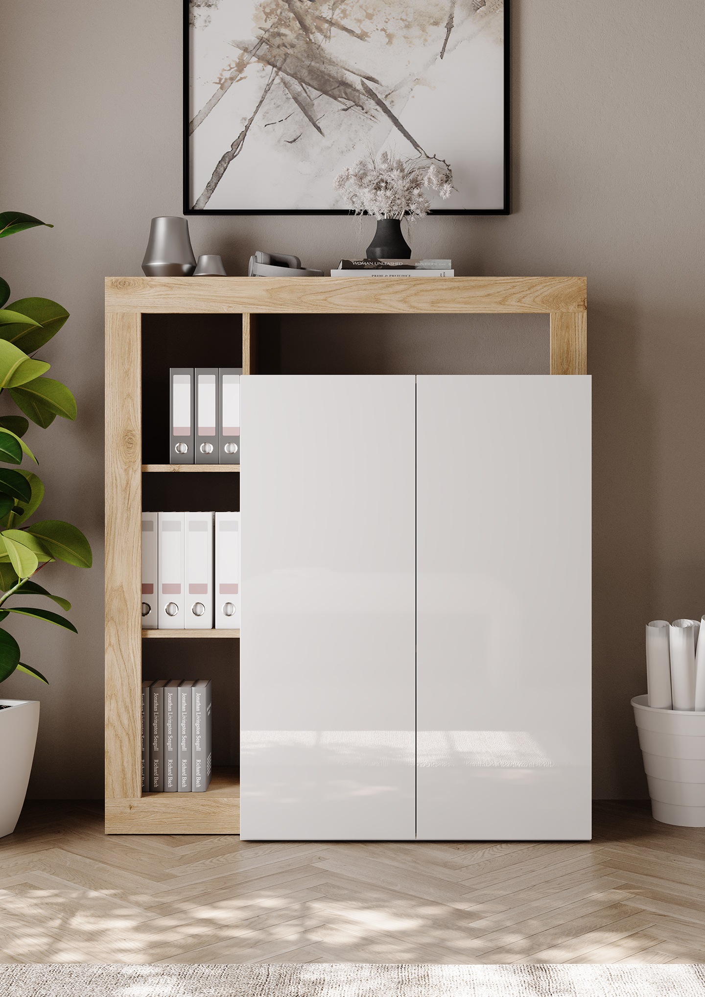 INOSIGN Sekretär »Hamburg Breite 108 cm, Höhe 126 cm, 2 Türen, PC-Schrank, günstig online kaufen