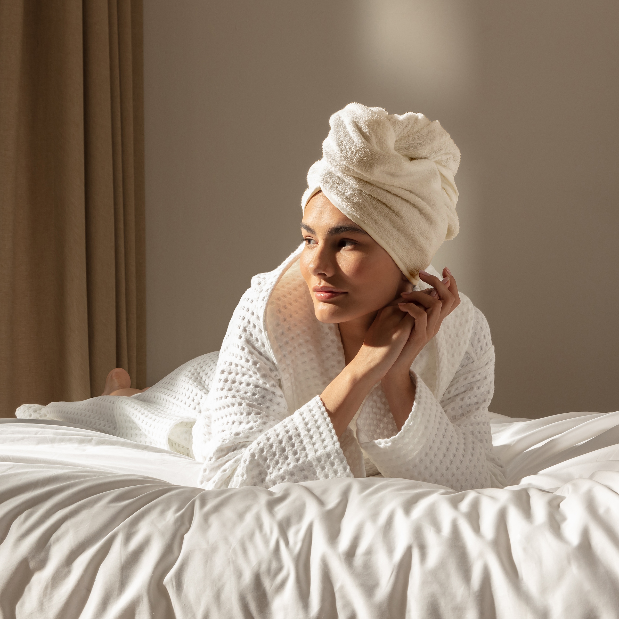 Möve Turban-Handtuch, (1 St.), aus 100% naturbelassener ungebleichter Baumw günstig online kaufen