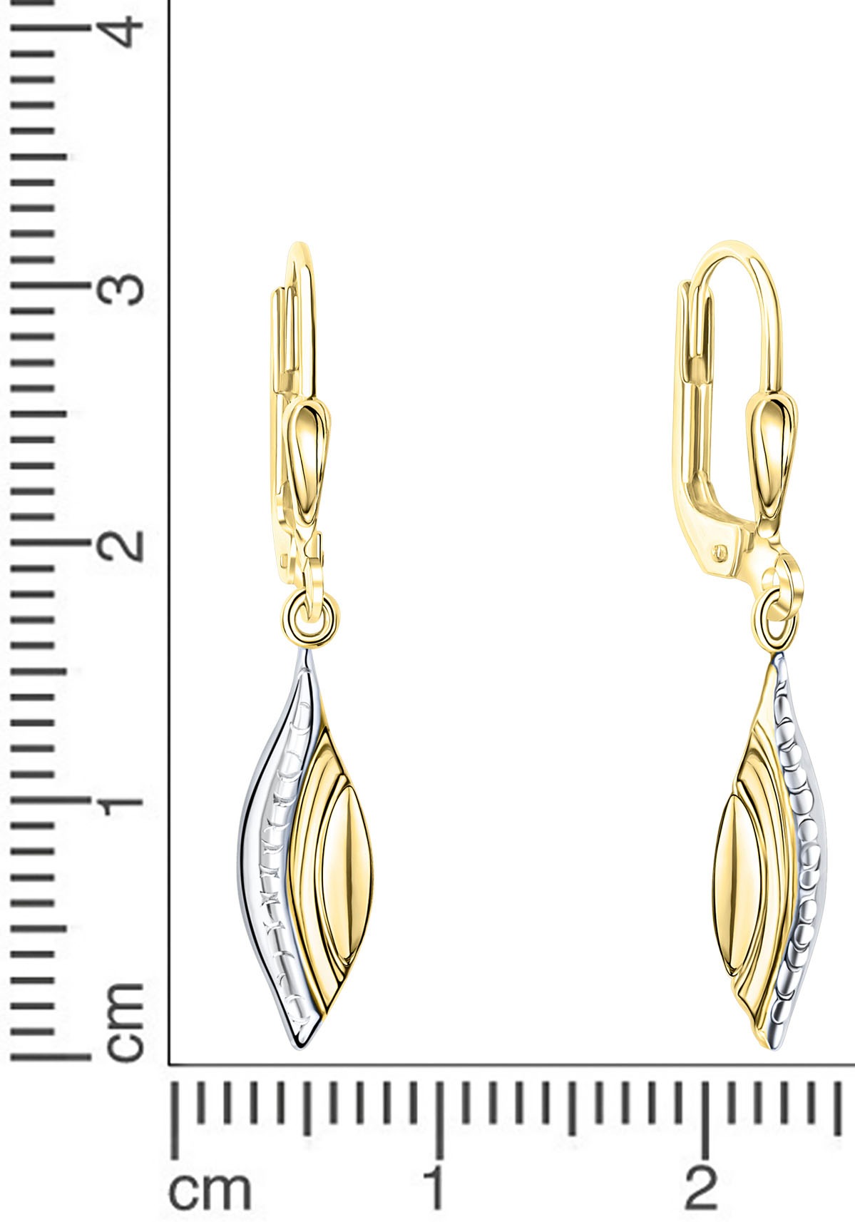 Firetti Paar Ohrhänger »Schmuck Geschenk Gold 375 Ohrschmuck Patentbrisur«