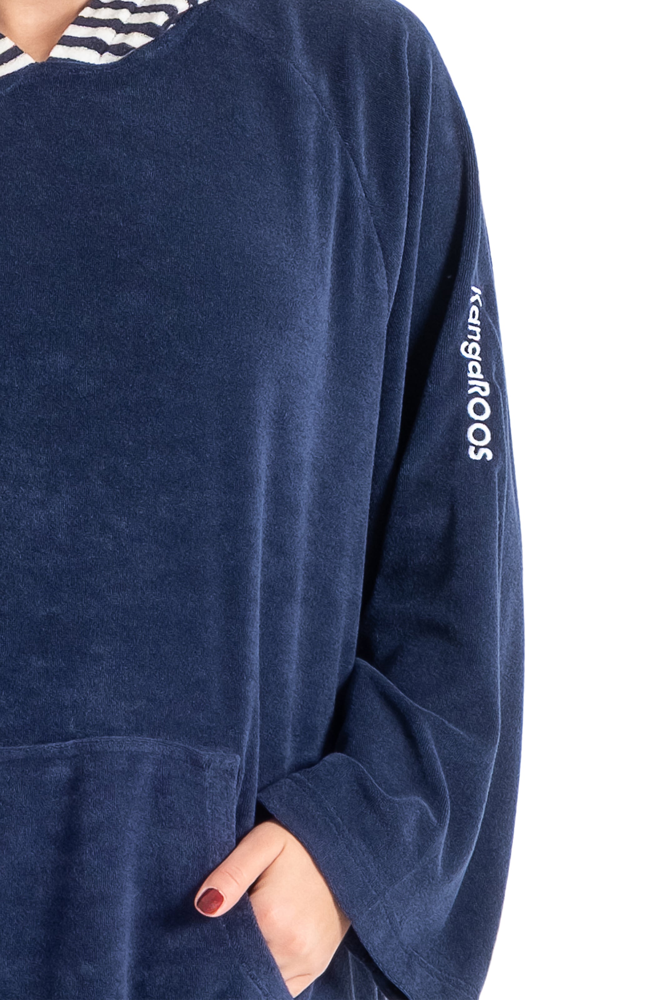 KangaROOS Badeponcho »Dalia Surfponcho, ideal für Sauna, Spa & im Urlaub« 1 Stk. weich, Uni-Farben mit Streifen, leicht, Unisex, für Damen und Herren