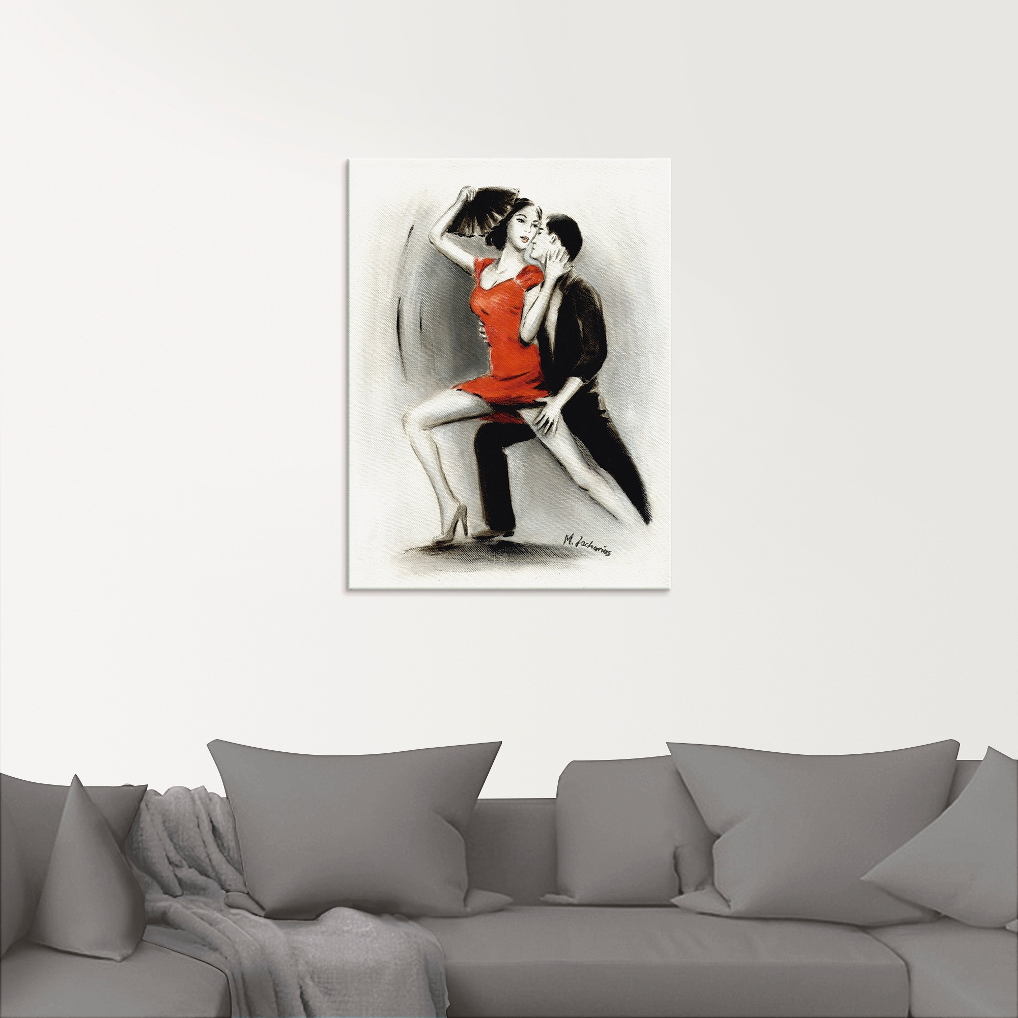 Artland Glasbild »Leidenschaftliches Tanzpaar«, Menschen, (1 St.), in verschiedenen Größen