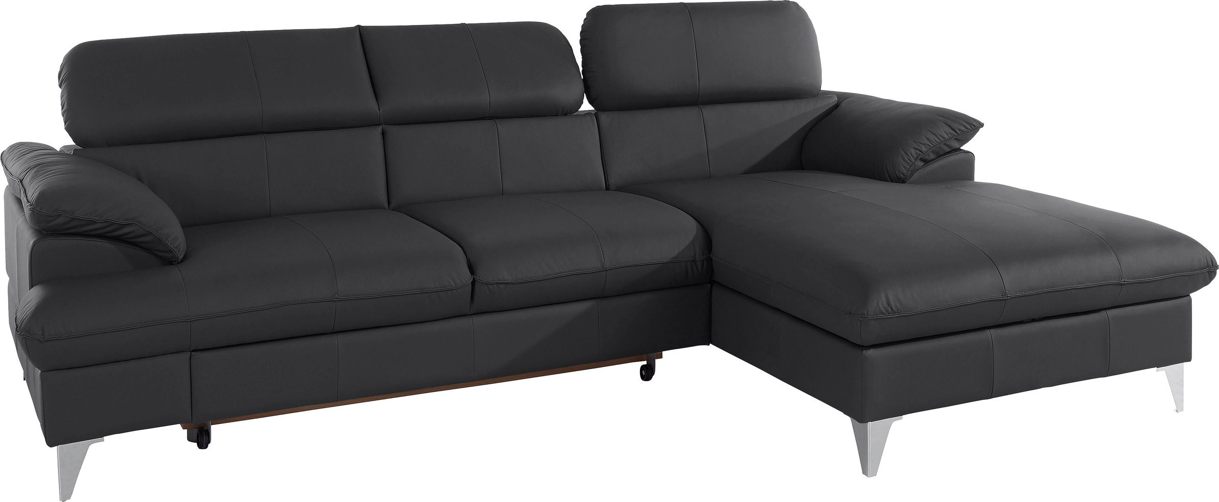 COTTA Polstergarnitur »Caluso L-Form«, (2 tlg.), Set bestehend aus: Ecksofa mit Kopfteilverstellung & Hocker