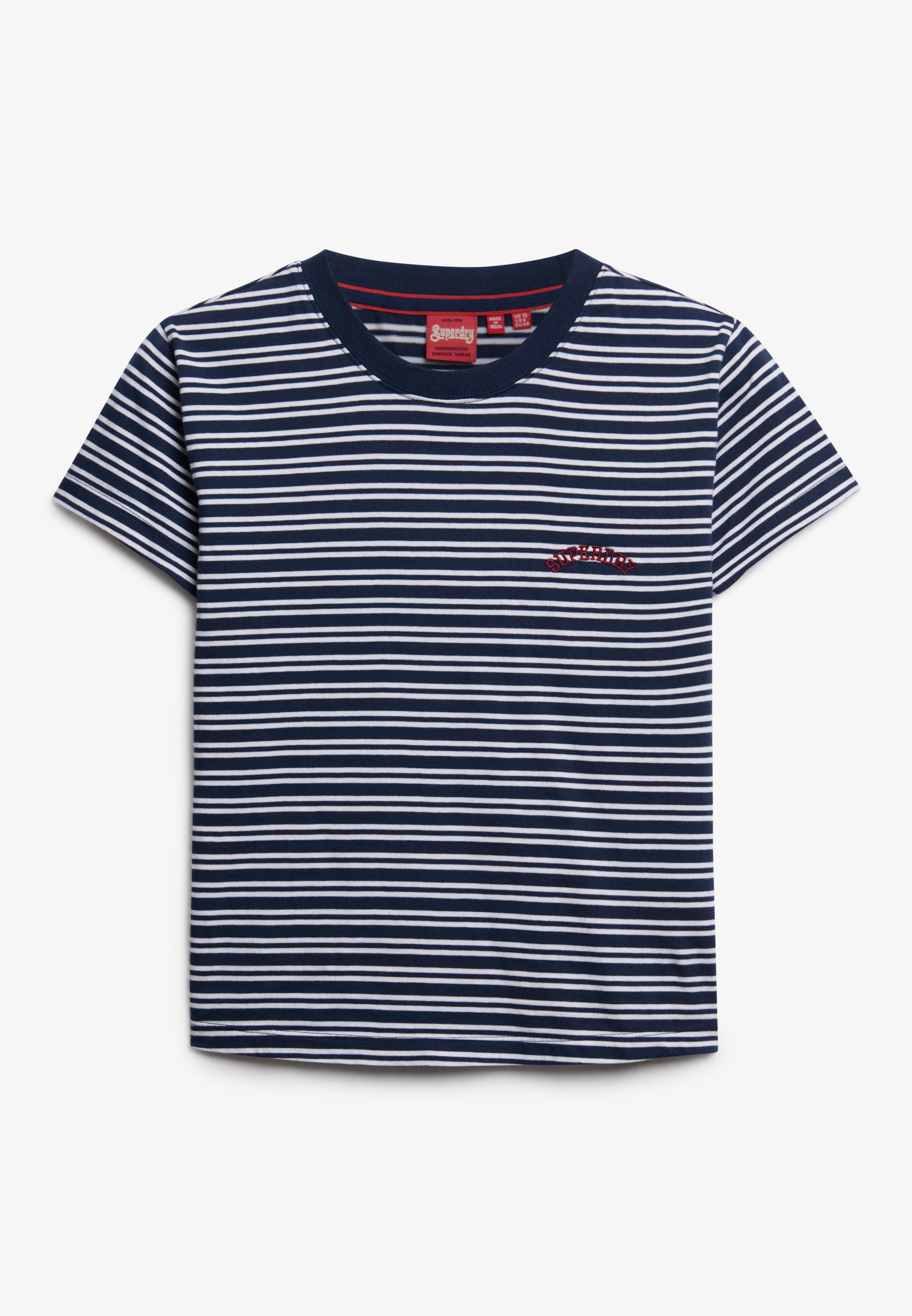 Superdry T-Shirt »ESSENTIAL LOGO STR FITTED TEE«, angenehmes Tragegefühl durch besonders weiche Haptik
