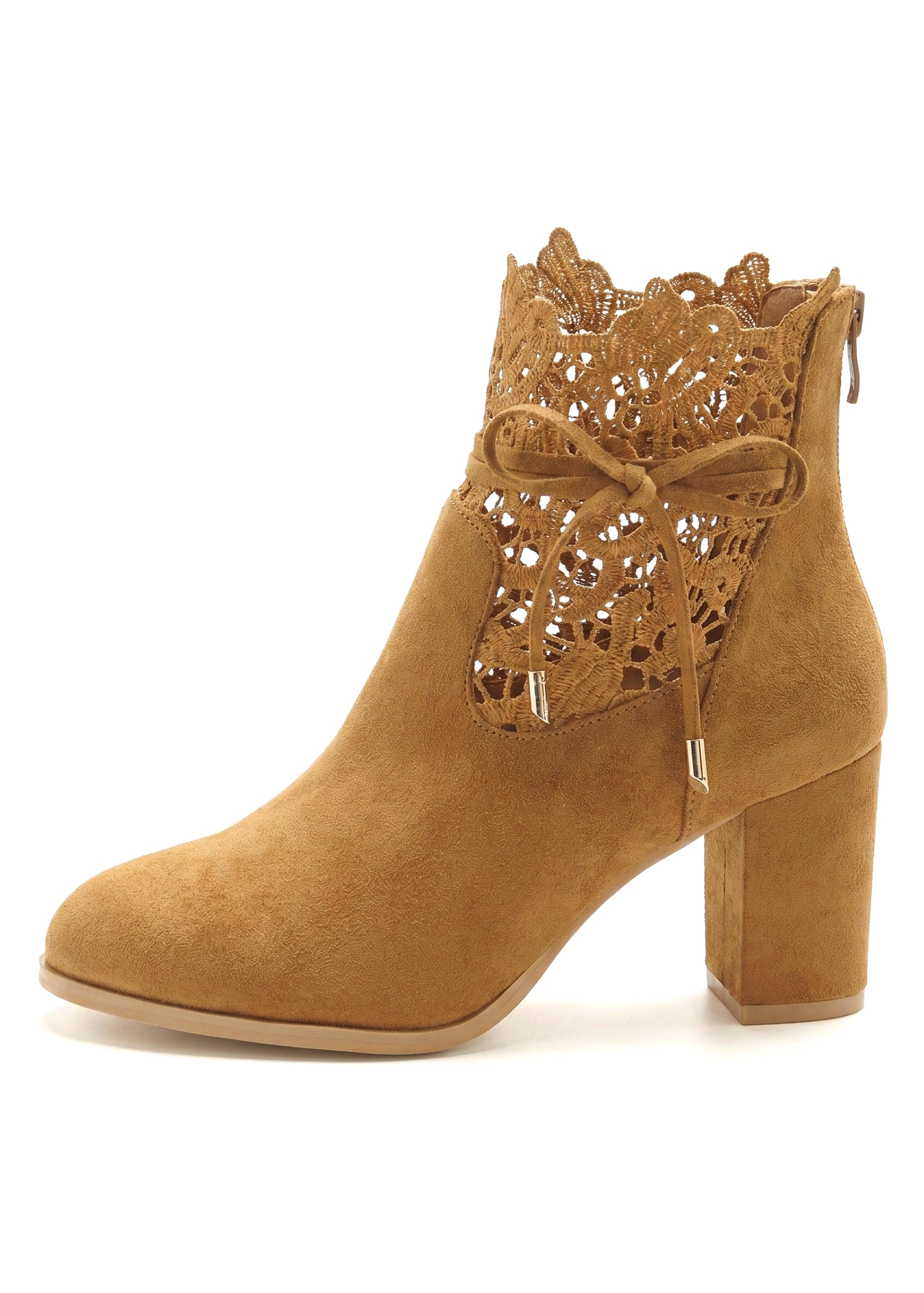 LASCANA High-Heel-Stiefelette »Herbststiefelette, Ankle Boot, Stiefel,«  mit modischer Spitze und bequemen Blockabsatz