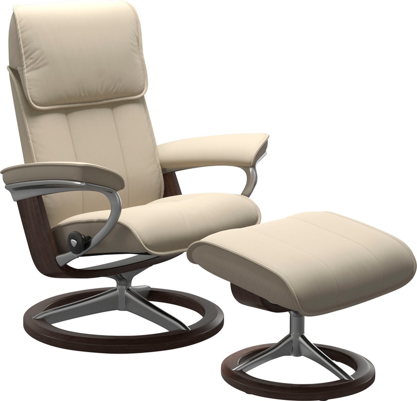 Stressless® Relaxsessel »Admiral«, (Set, Relaxsessel inkl. Hocker), mit Signature  Base, Größe M & L, Gestell Braun auf Rechnung bestellen