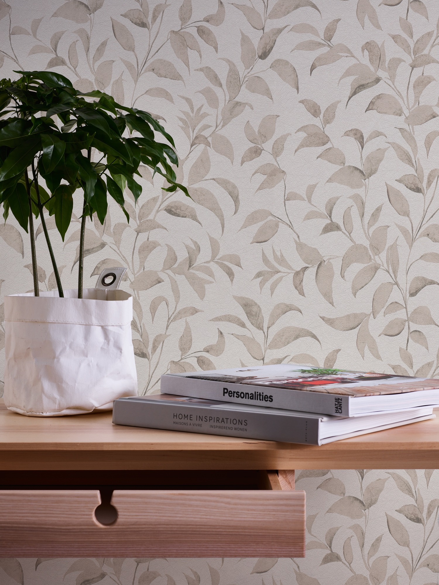 A.S. Création Vliestapete »Florale Blättertapete«, schimmernd, Tapete Floral Strukturiert Metallisch