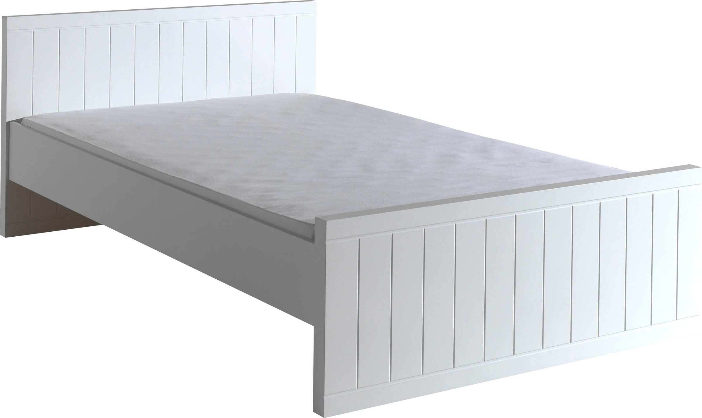 Vipack Einzelbett, (Made in Europe), Modernes Einzelbett mit 120 x 200 cm Liegefläche, Weiß lackiert