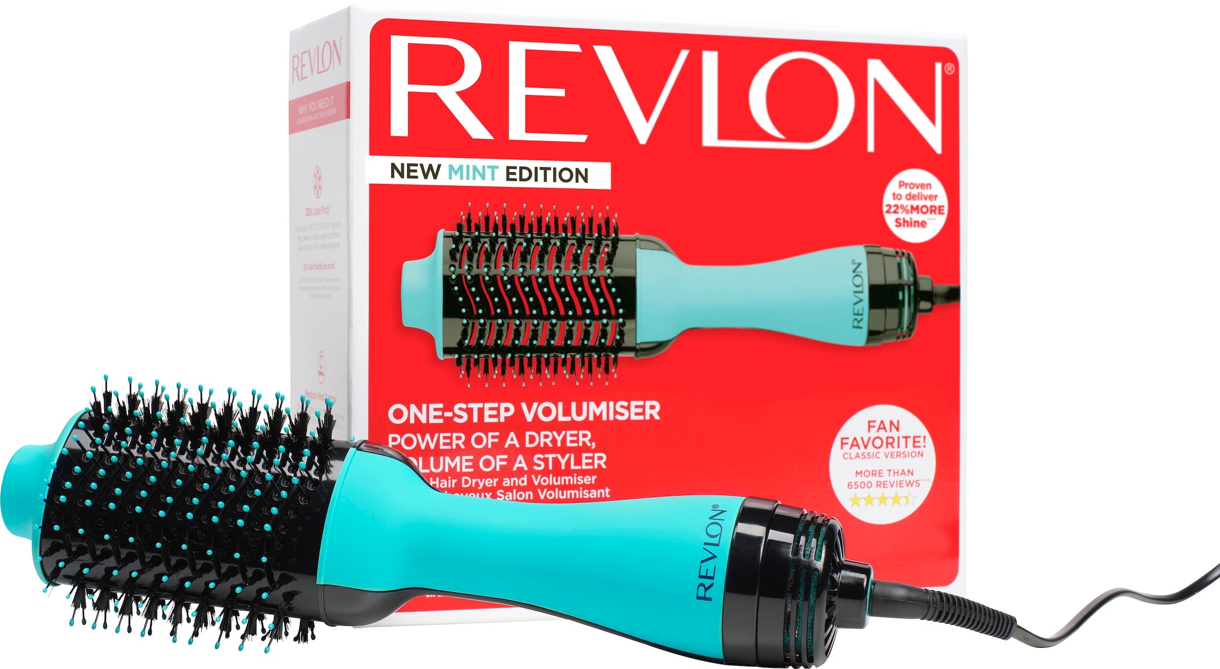 Revlon Warmluftbürste »RVDR5222MUKE«, 1 Aufsätze}, Kombination aus leistungsstarkem Haartrockner und Volumenbürste