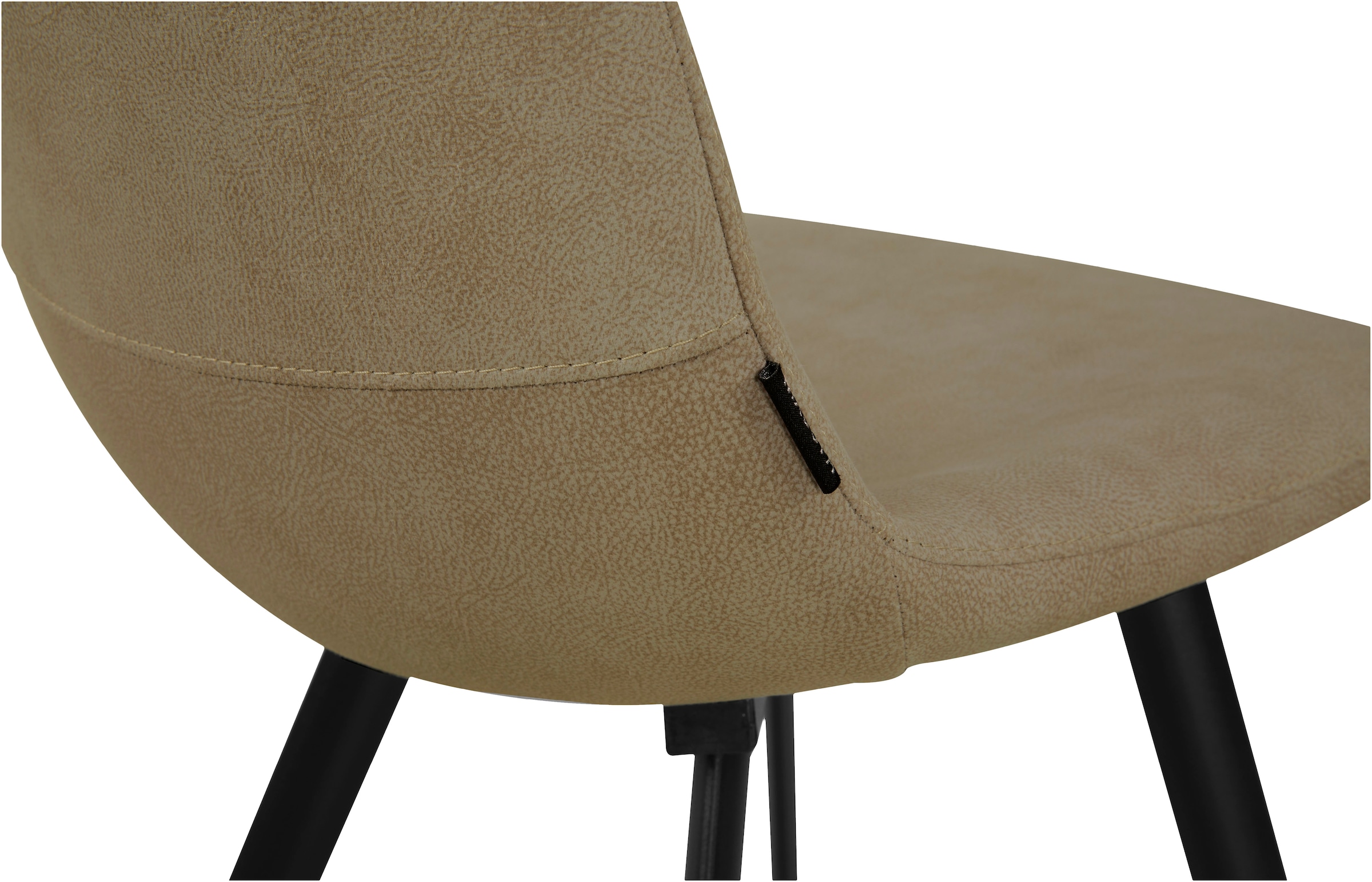 OMG Design Esszimmerstuhl »Pluto«, (Set), 2 St., Stoff, pflegeleichte Microfaser, Lederoptik