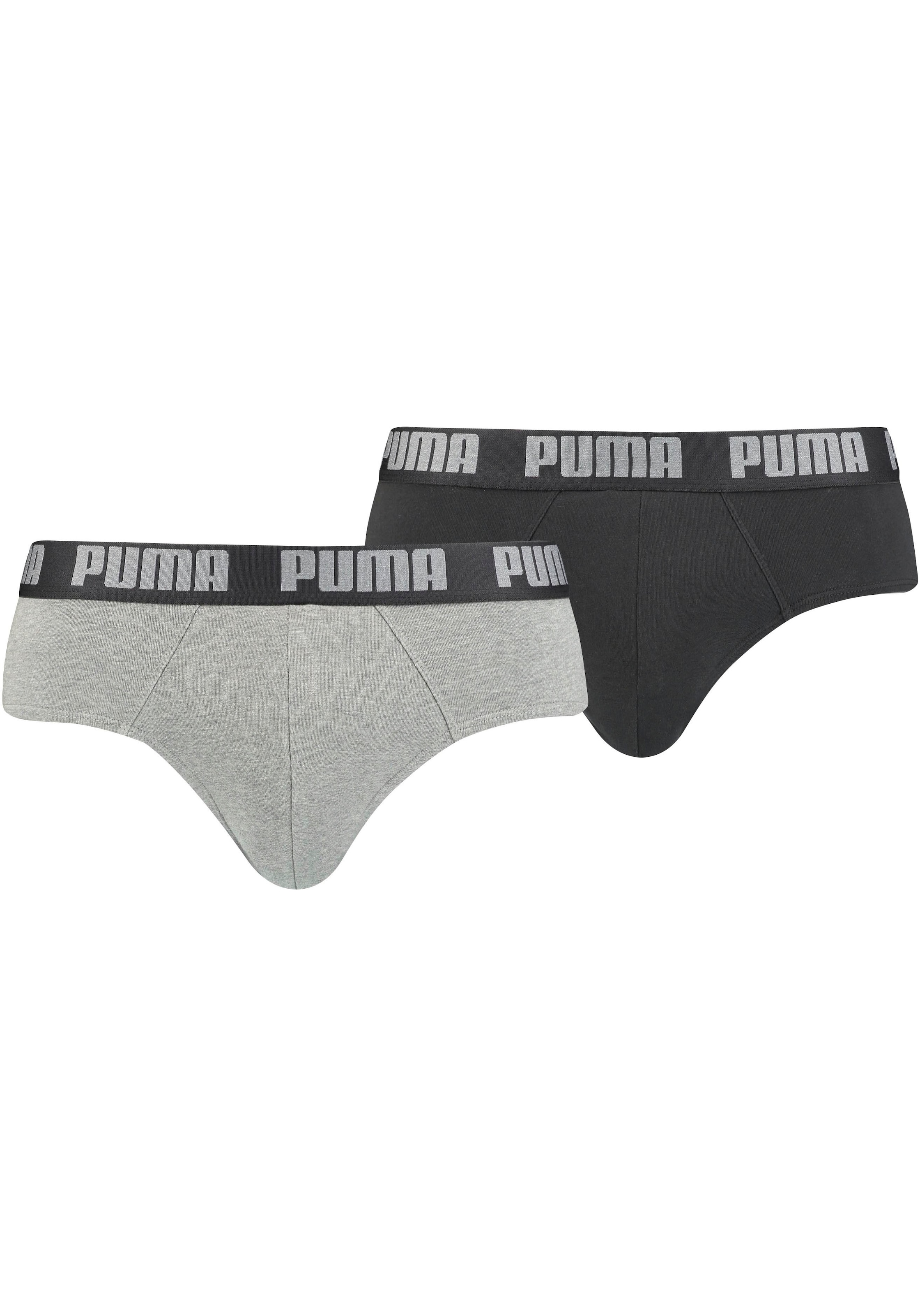 Slip, (Packung, 2er-Pack), mit breitem Logobund, Gr. XL, grey-black
