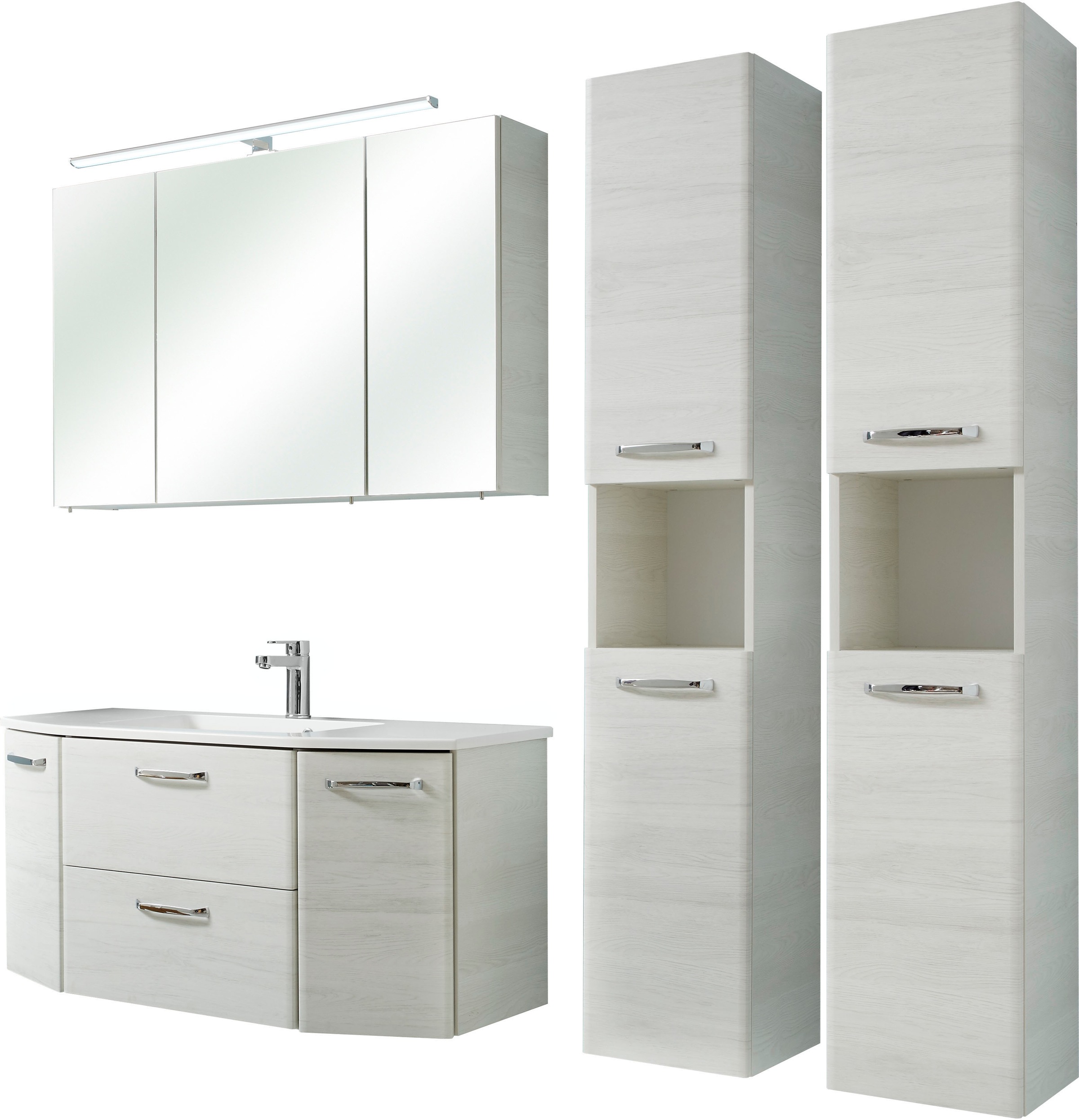 Saphir Badmöbel-Set »Quickset 936 4-teilig, Mineralmarmor-Waschtisch und LE günstig online kaufen