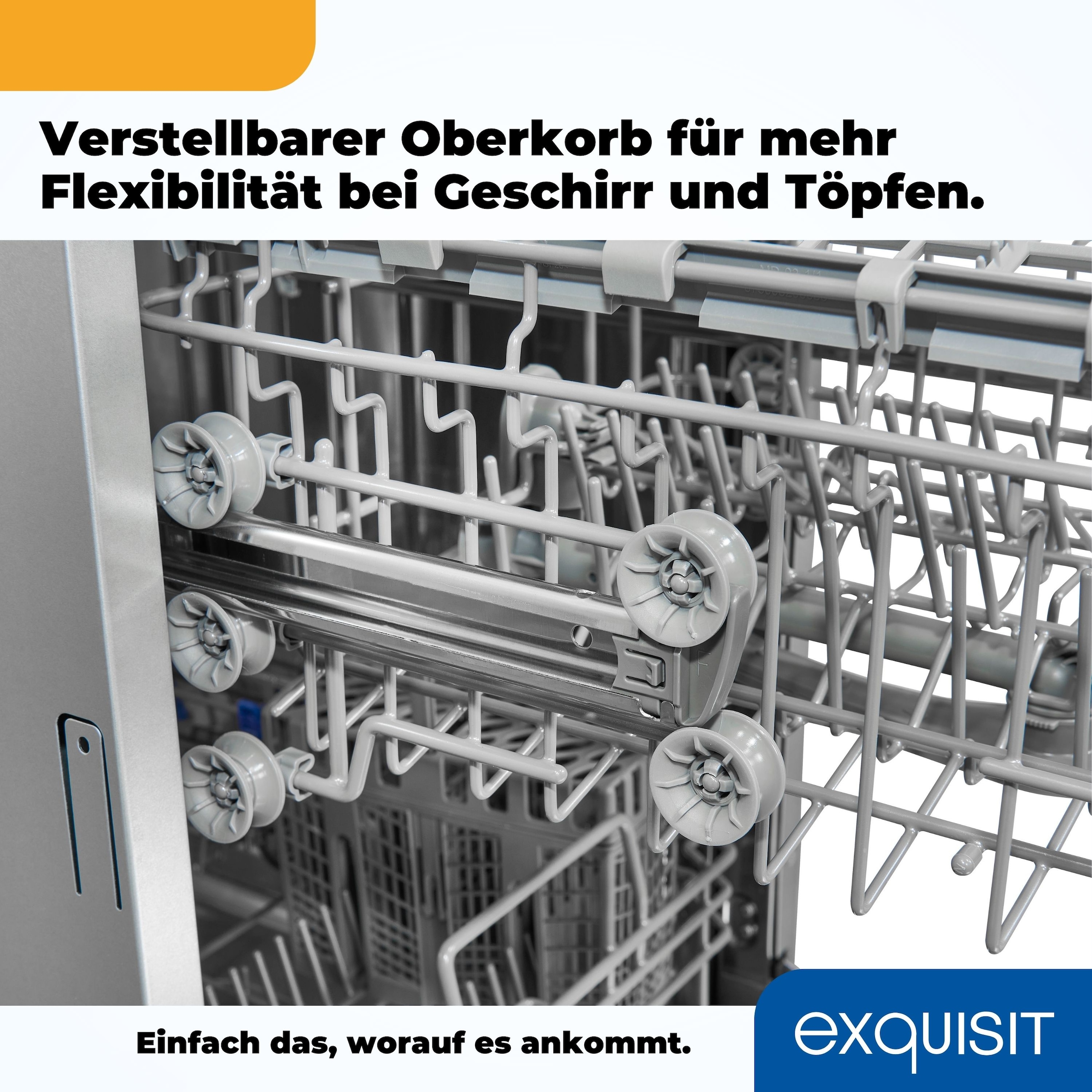 exquisit teilintegrierbarer Geschirrspüler »EGSP1009-EB-030E«, 9 Maßgedecke