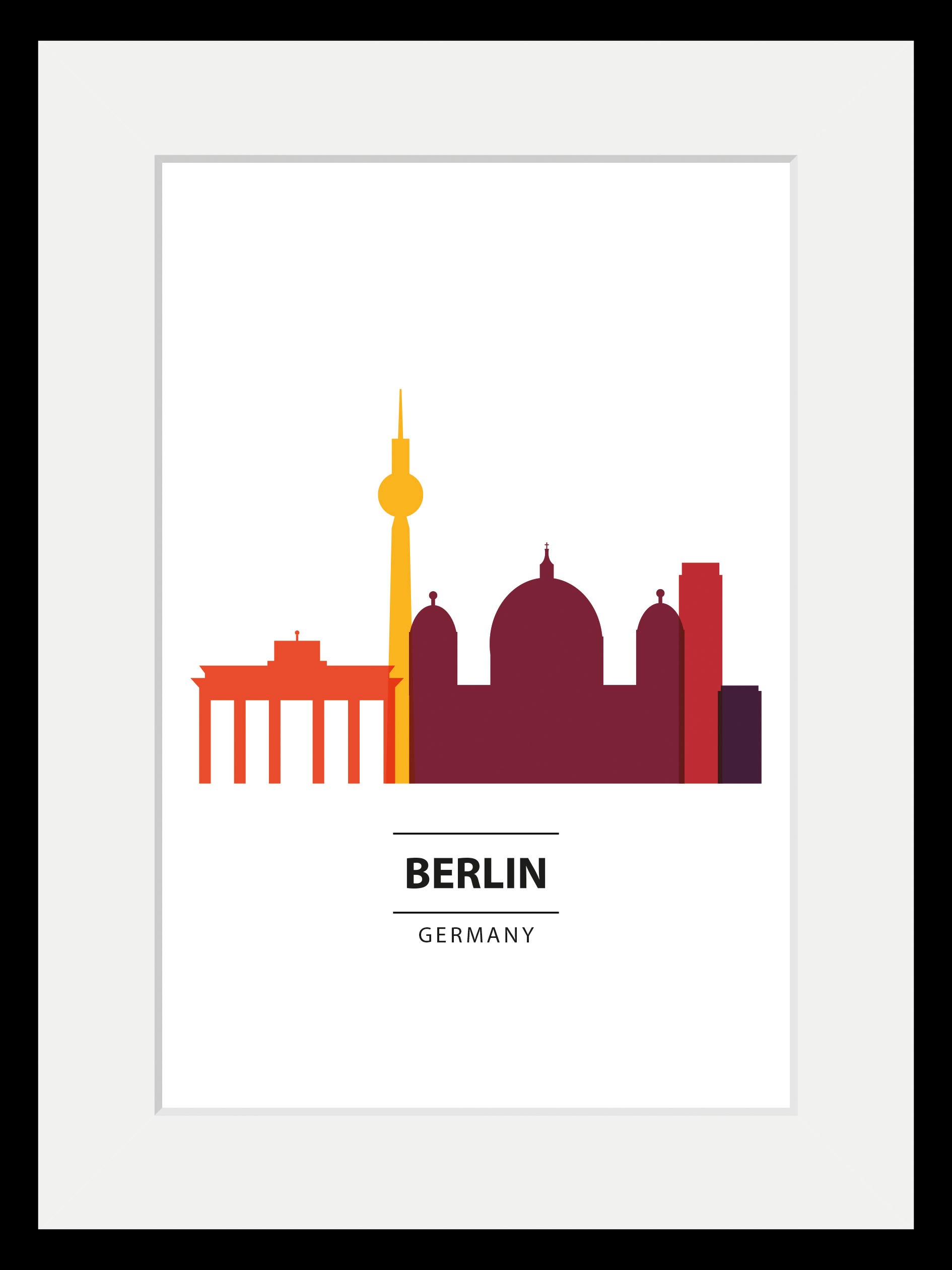 queence Bild »Berlin Color Splash«, Städte-Schriftzug-Deutschland-Stadt-Ber günstig online kaufen