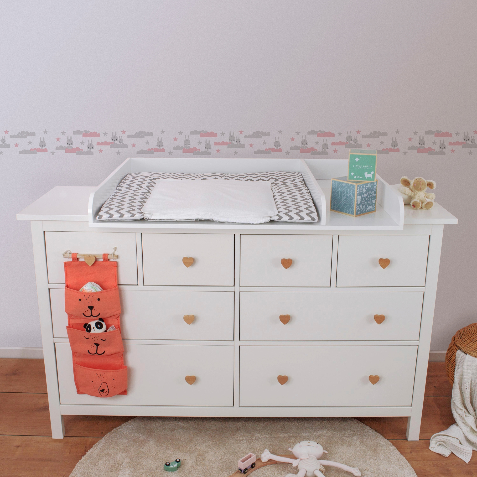 A.S. Création Bordüre »Dreamy Bunny«, Motiv-abstrakt-naturalistisch, Kindertapete Tapete für Baby und Kinder Borte Flur Design Wandtapete