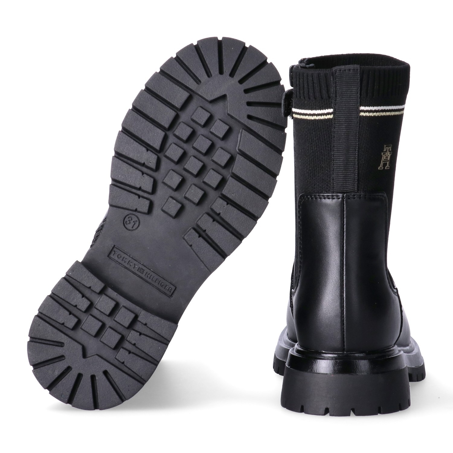 Tommy Hilfiger Chelseaboots  Stiefelette mit trendigem Textilschaft, Innenreißverschluss