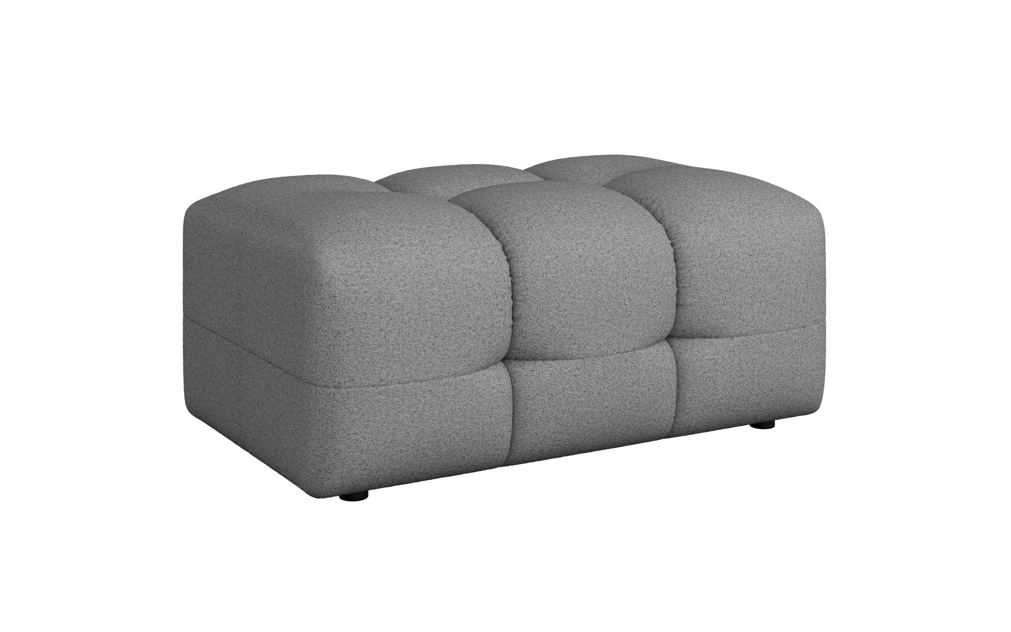 INOSIGN Polsterhocker »Manilla, trendige Steppung, passend zur Serie, B/T/H 100/68/45 cm«, mit Wellenunterfederung, in verschiedenen Materialien und Farben