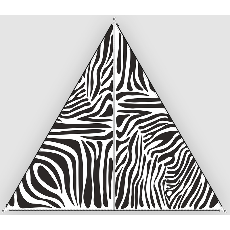 BENT Sonnensegel »Verbindbares Sonnensegel TC-Zip-Canvas Single« Zebra Druck / RV schwarz