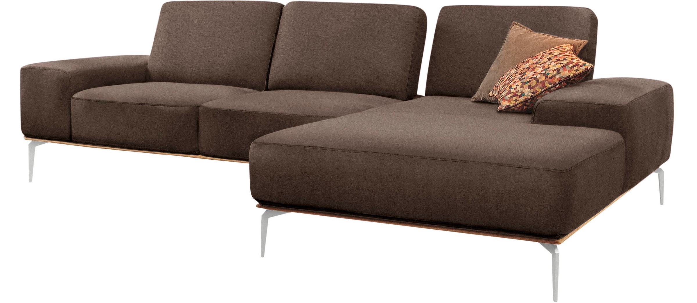 W.SCHILLIG Ecksofa "run, Designsofa, bequem, L-Form", mit elegantem Holzsoc günstig online kaufen