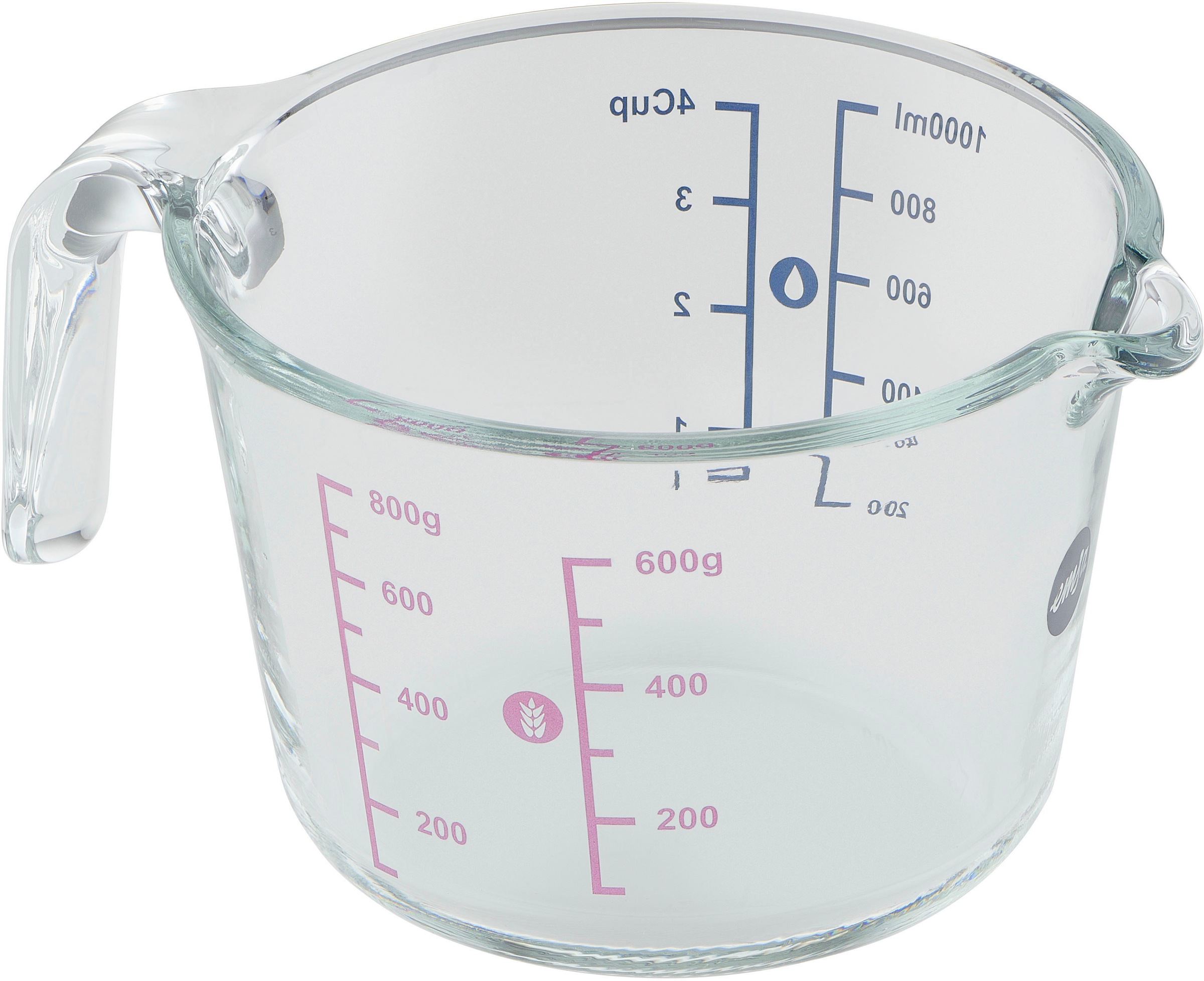 Emsa Messbecher »K32361 Prep&Bake«, Glas, (1 St.), doppelte Skalierung f. f günstig online kaufen