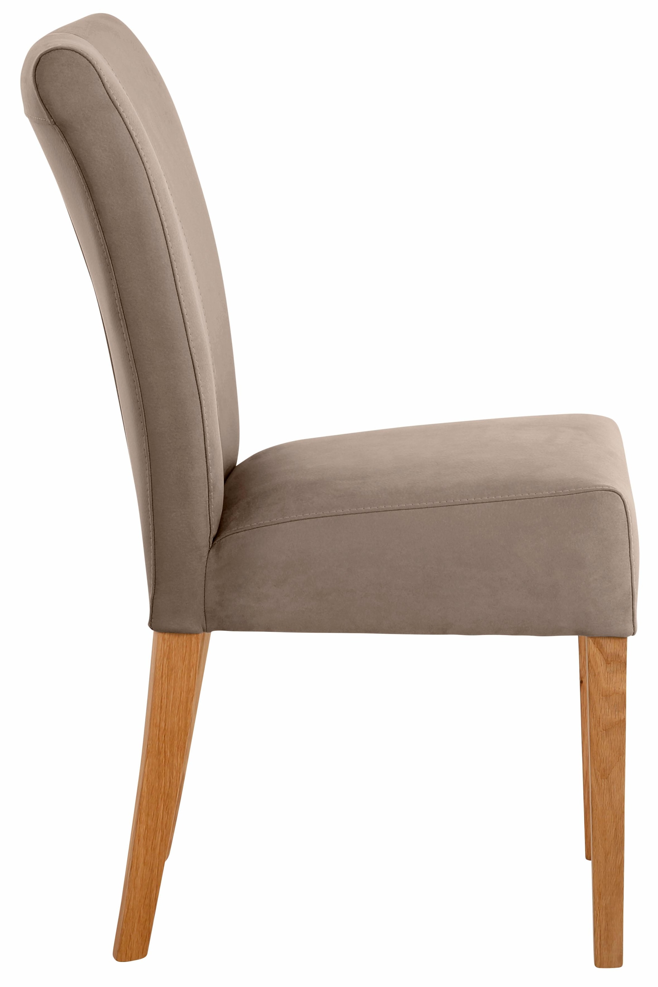 Home affaire Esszimmerstuhl »Queen Polsterstuhl BESTSELLER«, (Set), 6 St., Luxus-Microfaser, verschiedene Bezüge, Gestell Massivholz