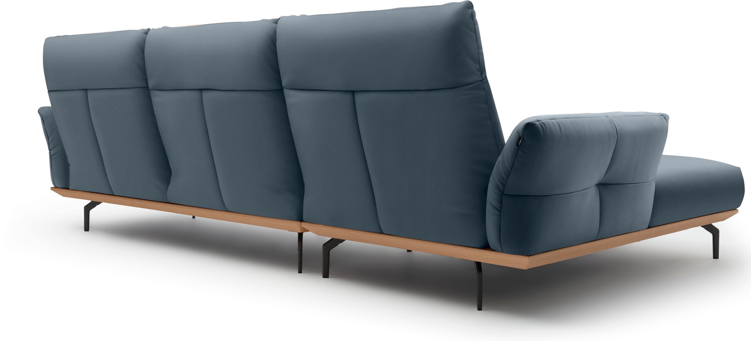 Creation BY ROLF BENZ Ecksofa »CR.460«, Sockel in Eiche, Winkelfüße in Umbragrau, Breite 318 cm