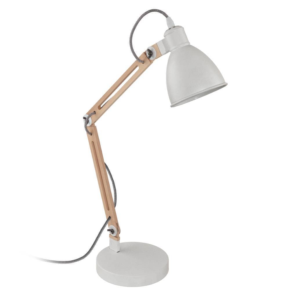 EGLO Tischleuchte »TORONA 1 Tischlampe, Stahl und Holz, E14, IP20, Nachttischlampe, Lampe«, 1 flammig, Leuchtmittel E14 | ohne Leuchtmittel, Tischleuchte, L44,5 x B18 x H60,5 cm, weiß, natur, 1X28W exkl.