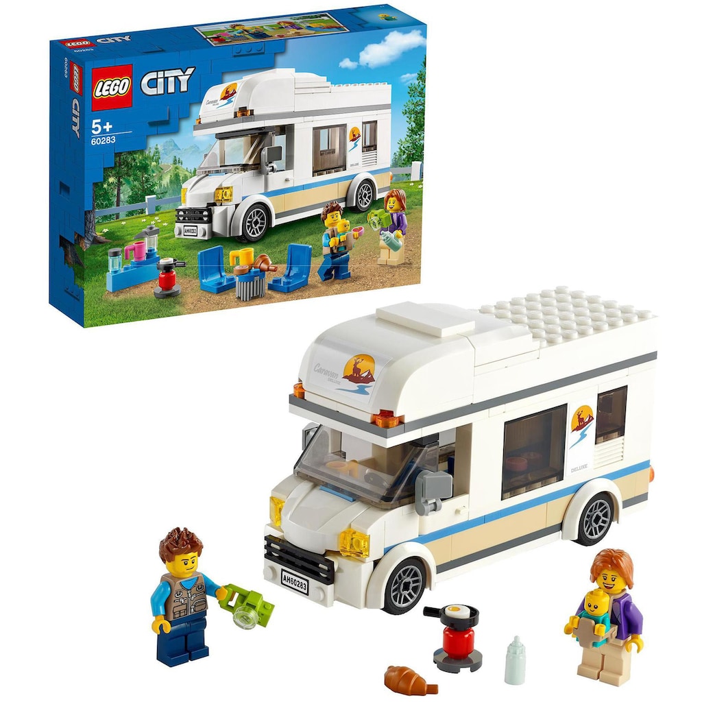 LEGO® Konstruktionsspielsteine »Ferien-Wohnmobil (60283), LEGO® City«, (190 St.)