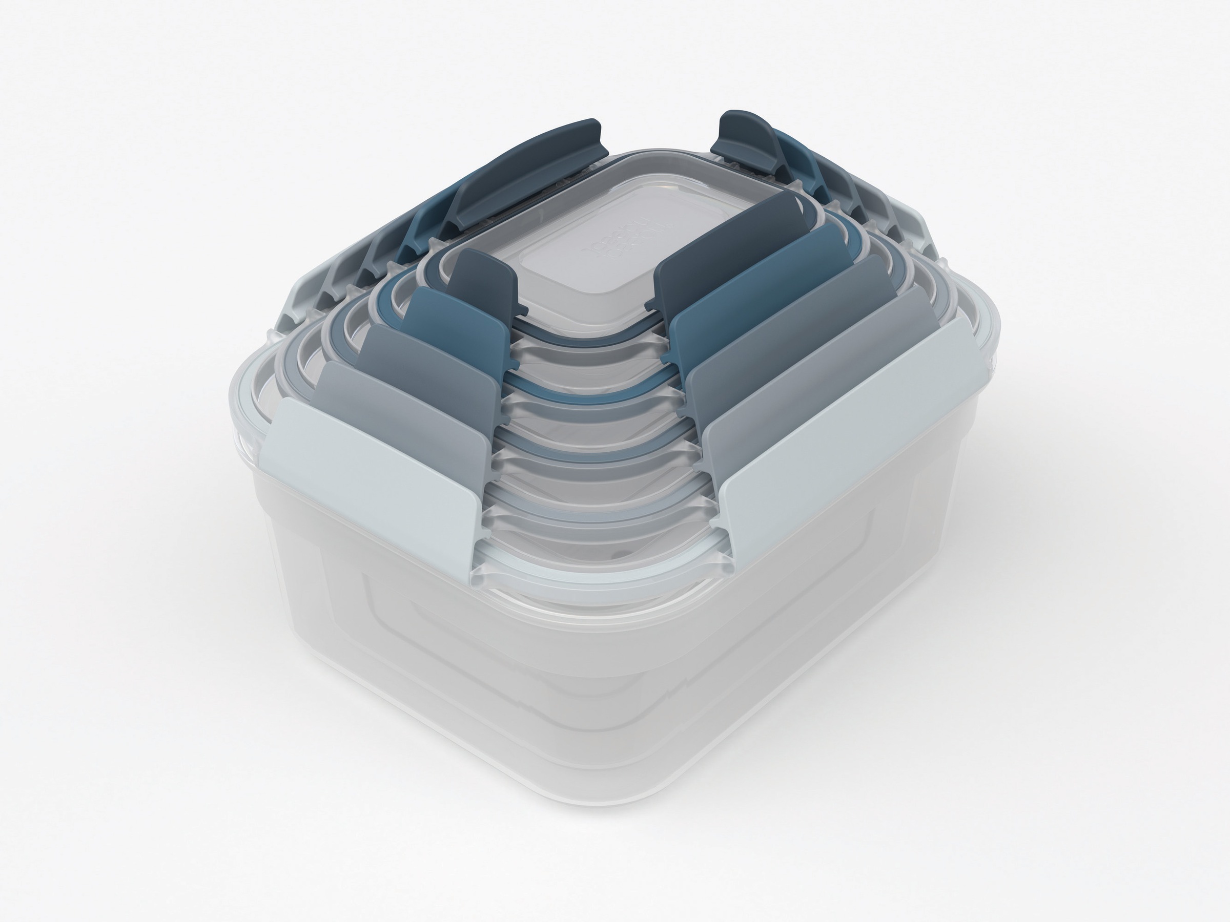 Joseph Joseph Frischhaltedose »Editions Nest Lock«, (Set, 5 tlg.), luftdicht, auslaufsicher & stapelbar, je 230,540,1100,1850 3000ml