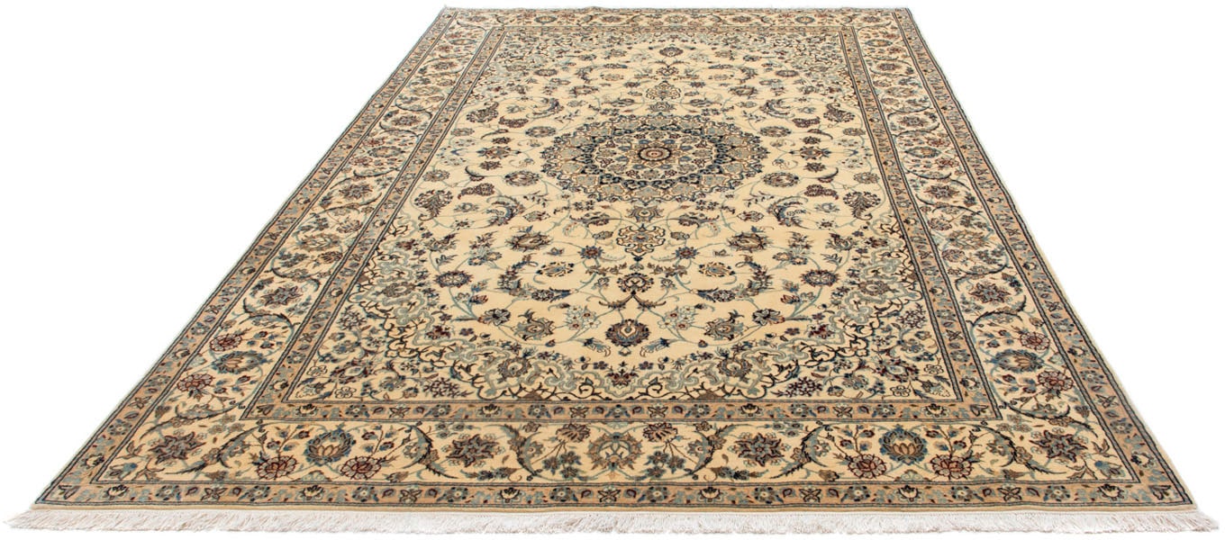 morgenland Wollteppich »Nain Medaillon Beige 304 x 200 cm«, rechteckig, 10 günstig online kaufen