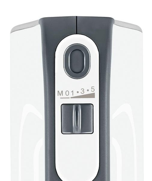 BOSCH Handmixer »Styline MFQ4835DE, 2x Rührbesen, Knethaken Edelst., 5 Stufen, weiß«, 575 W, Turbotaste, ergon. Soft-Touch-Griff, Made in Europe