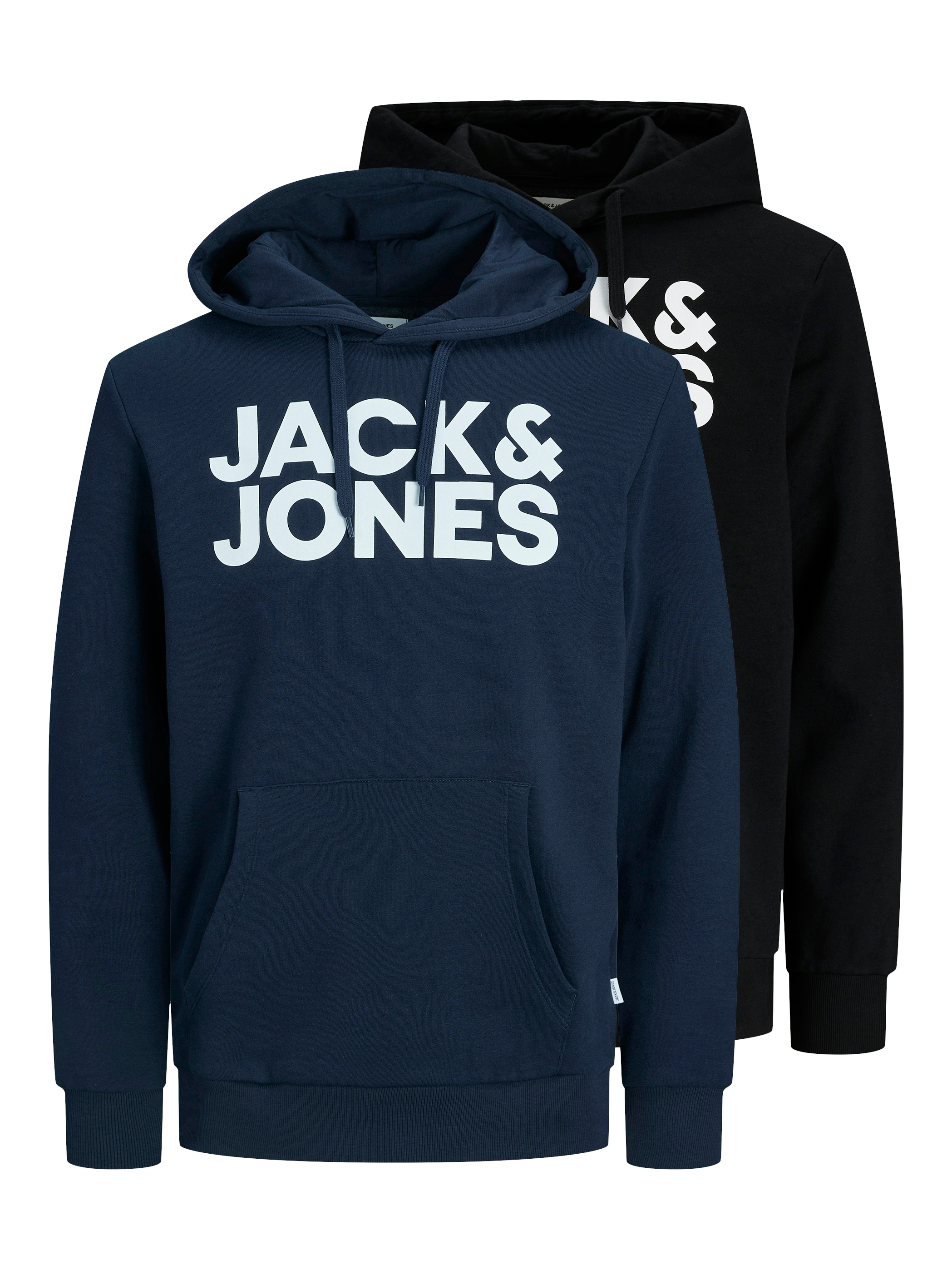 Jack & Jones Kapuzensweatshirt »JJECORP LOGO SWEAT HOOD 2PK MP NOOS«, 2 Stk.
