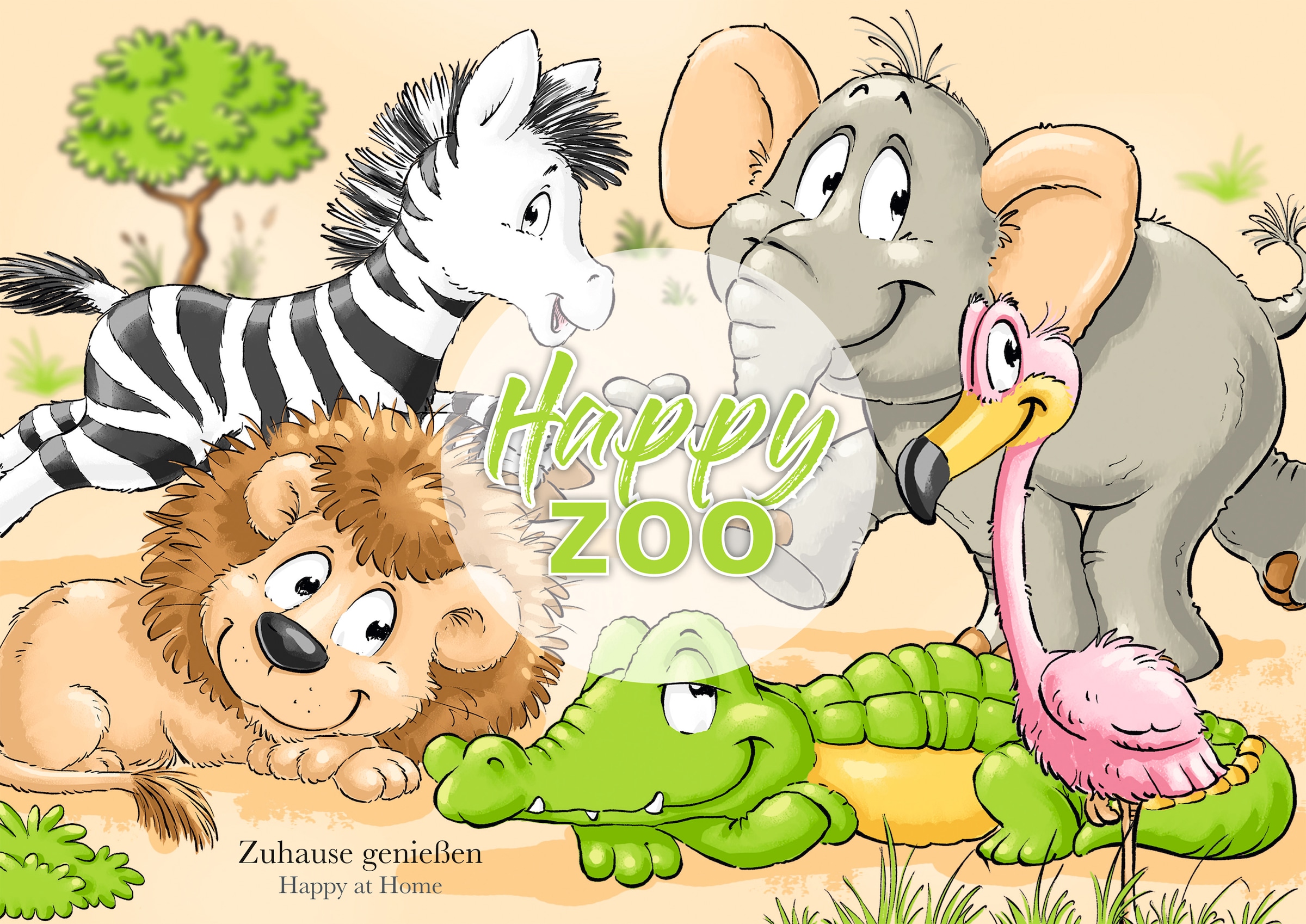 Ritzenhoff & Breker Kindergeschirr-Set »Happy Zoo, Leo,«, (Set, 3 tlg.), mit Löwen-Dekor, 3 Teile, für 1 Person
