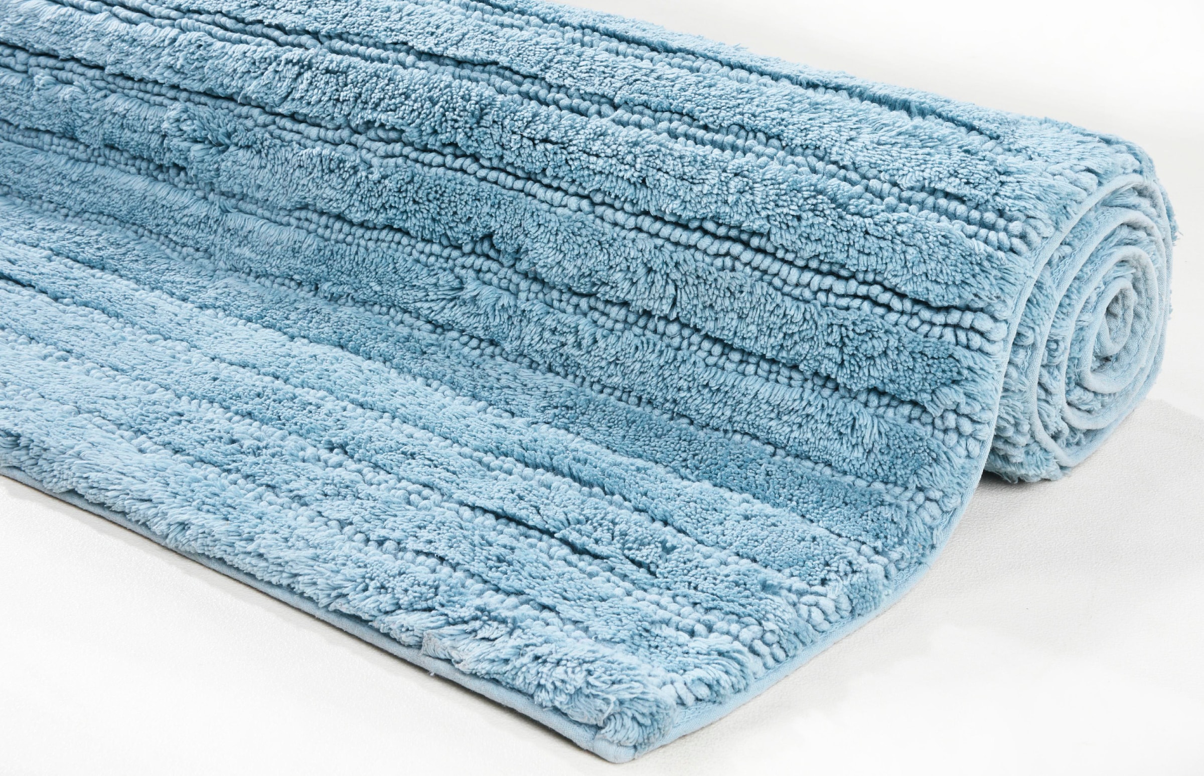 TOM TAILOR HOME Badematte »Cotton Stripes«, rutschhemmend beschichtet, fußbodenheizungsgeeignet-strapazierfähig, Uni Farben, gestreift, reine Baumwolle, Hoch-Tief Effekt