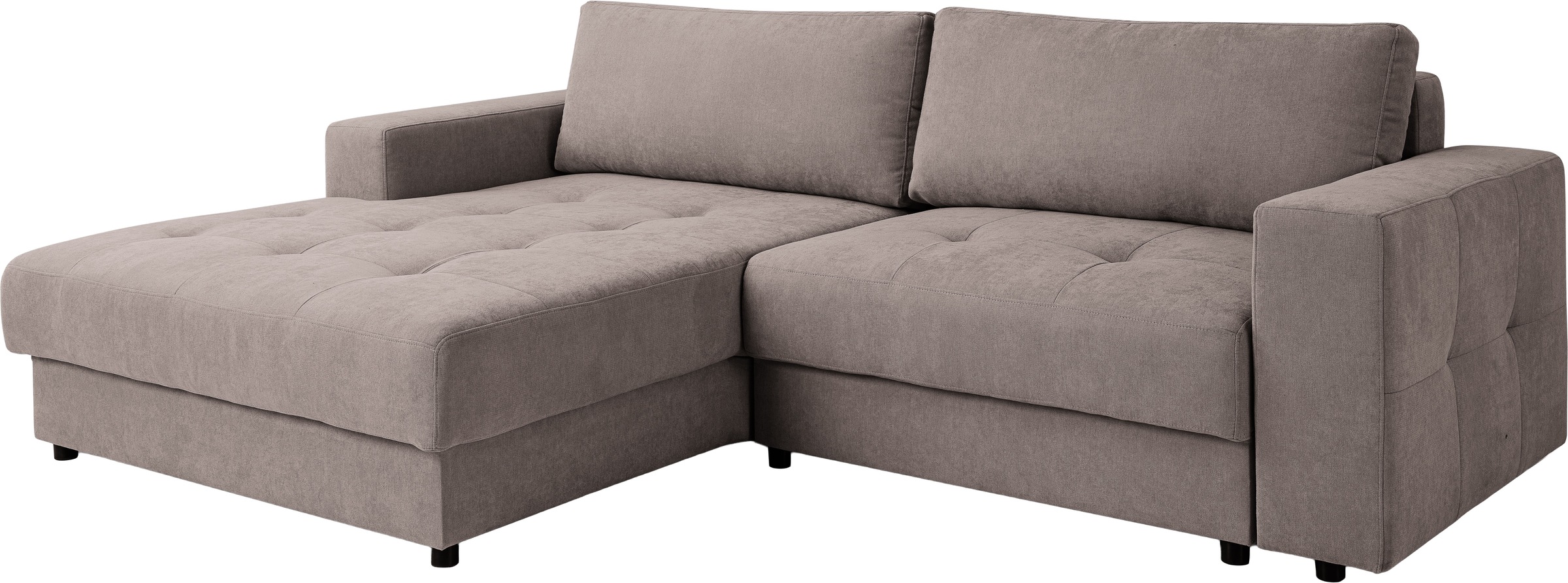 WERK2 Ecksofa »Indiana 270 x 182 cm inkl. Bettfunktion & Bettkasten modern und bequem« Luxus-Microfaser weich ENJOY NEW, L-Form, XXL, Schlaffunktion