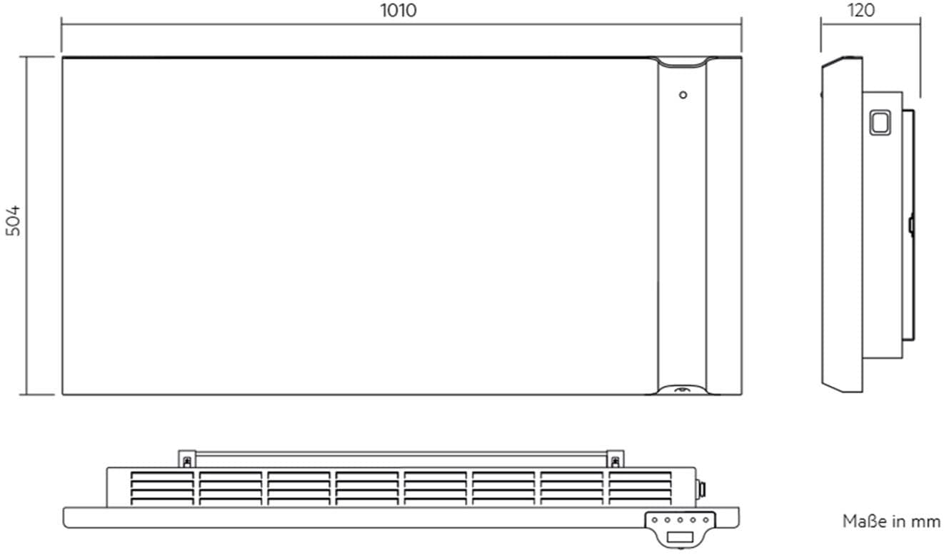 AEG Haustechnik Konvektor »»DKE 150«, Duo Wandkonvektor, Elektroheizung energiesparend, 1500 W«, für ca. 20 m², LCD-Display, Wochenzeitschaltuhr