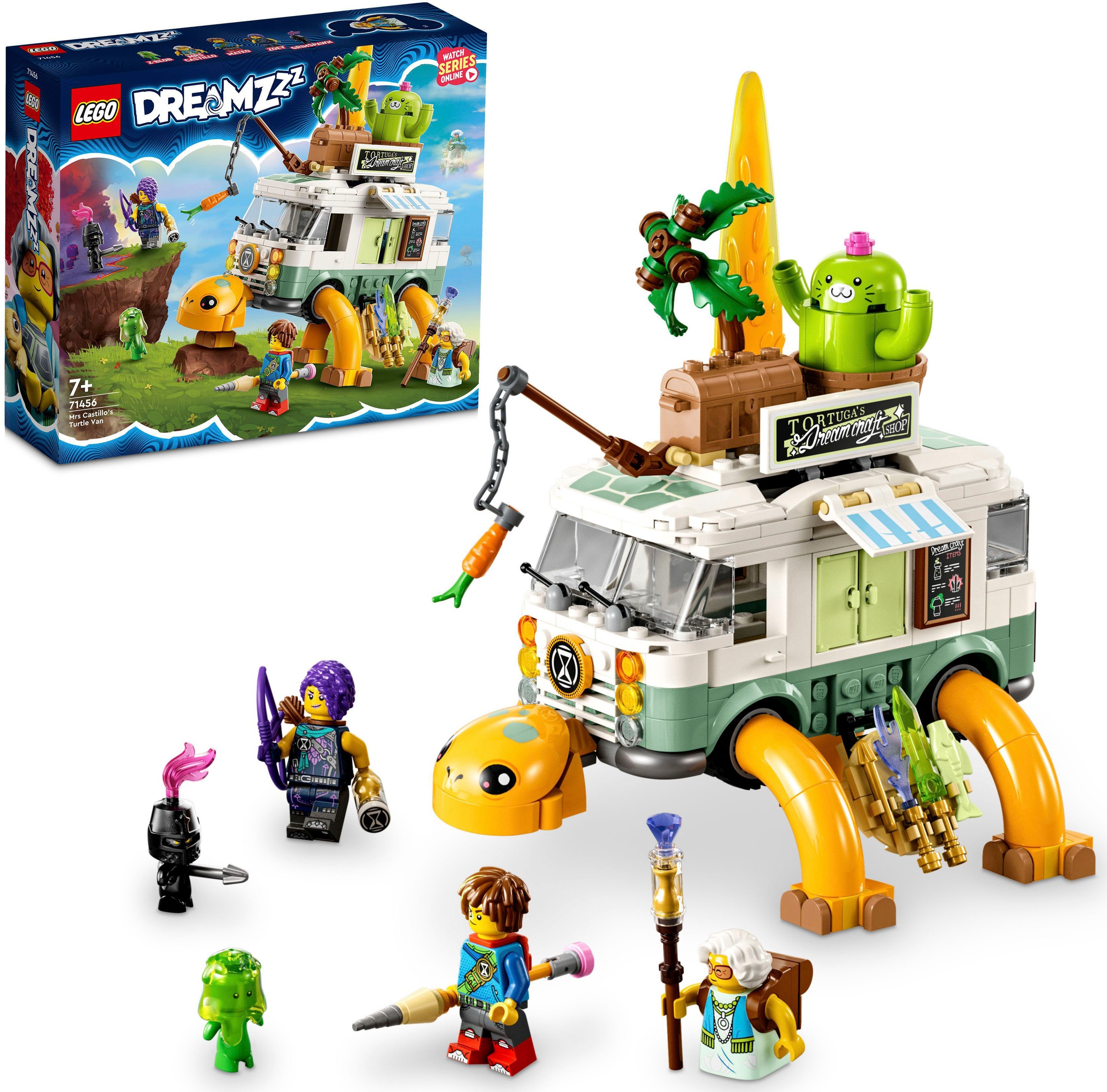 LEGO® Konstruktionsspielsteine »Mrs. Castillos Schildkrötenbus (71456), LEGO® DREAMZzz™«, (434 St.), Made in Europe