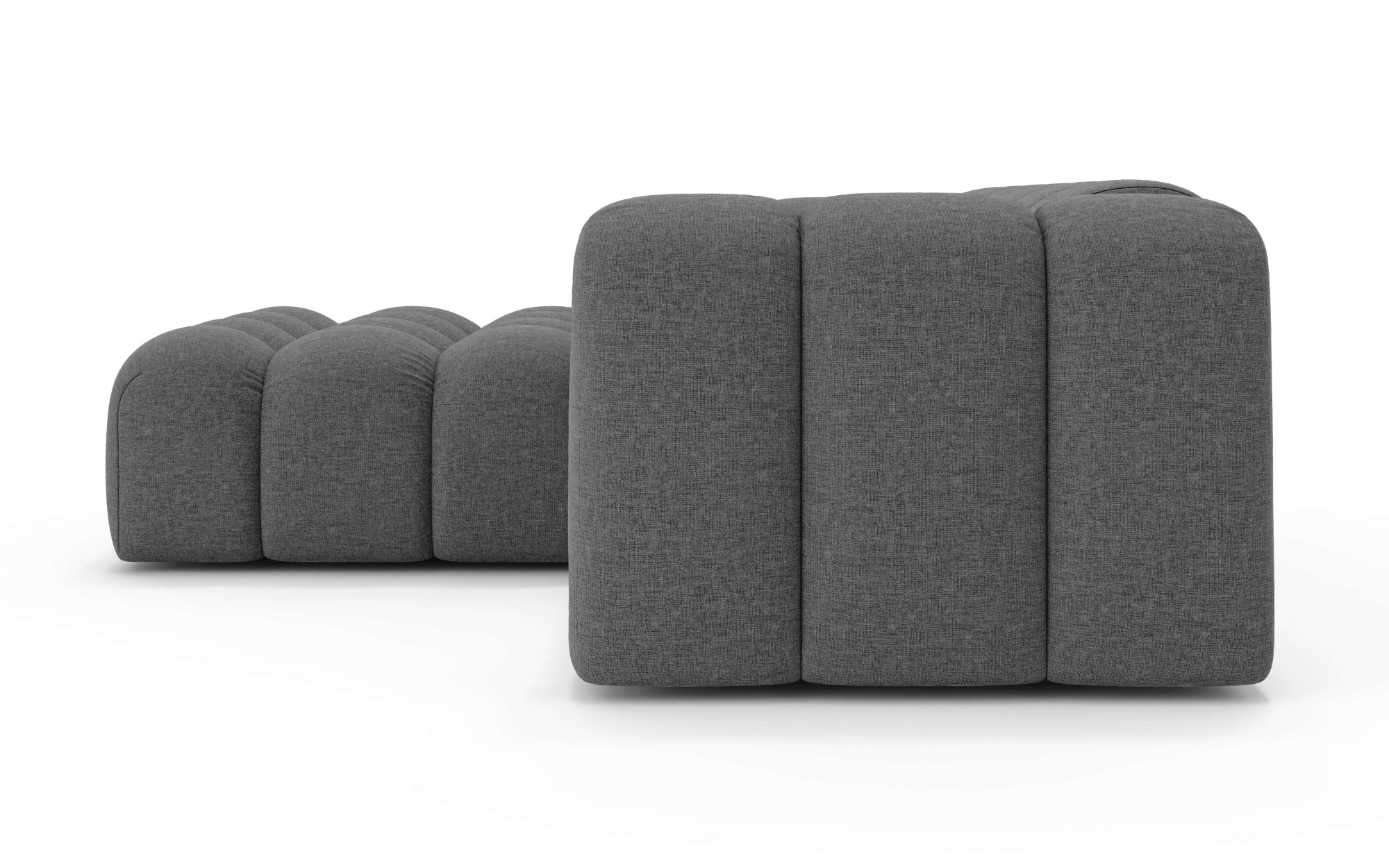 OTTO home Ecksofa »KALLIE Design-Sofa mit Wellenunterfederung, Bubble-Optik, 248/186/72cm«, moderne Steppung, hoher Sitzkomfort und modernes Design