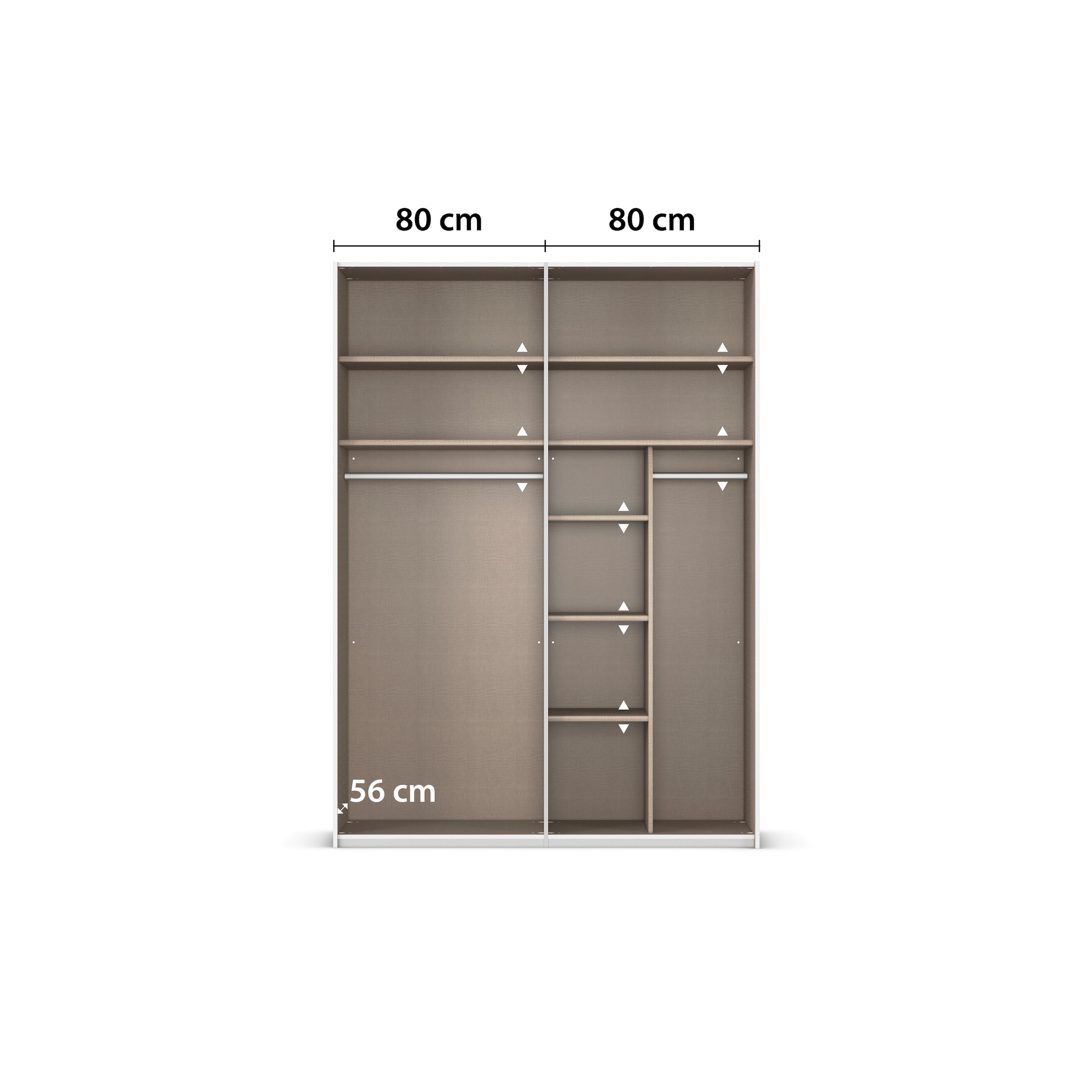 rauch Schwebetürenschrank »Kleiderschrank Schrank Garderobe Schlafzimmerschrank CONTIDO«, (in 3 verschiedenen Ausstattungen BASIC/CLASSIC/PREMIUM), aus hochwertigem Material in 6 Breiten 2 Griff-Farben MADE IN GERMANY