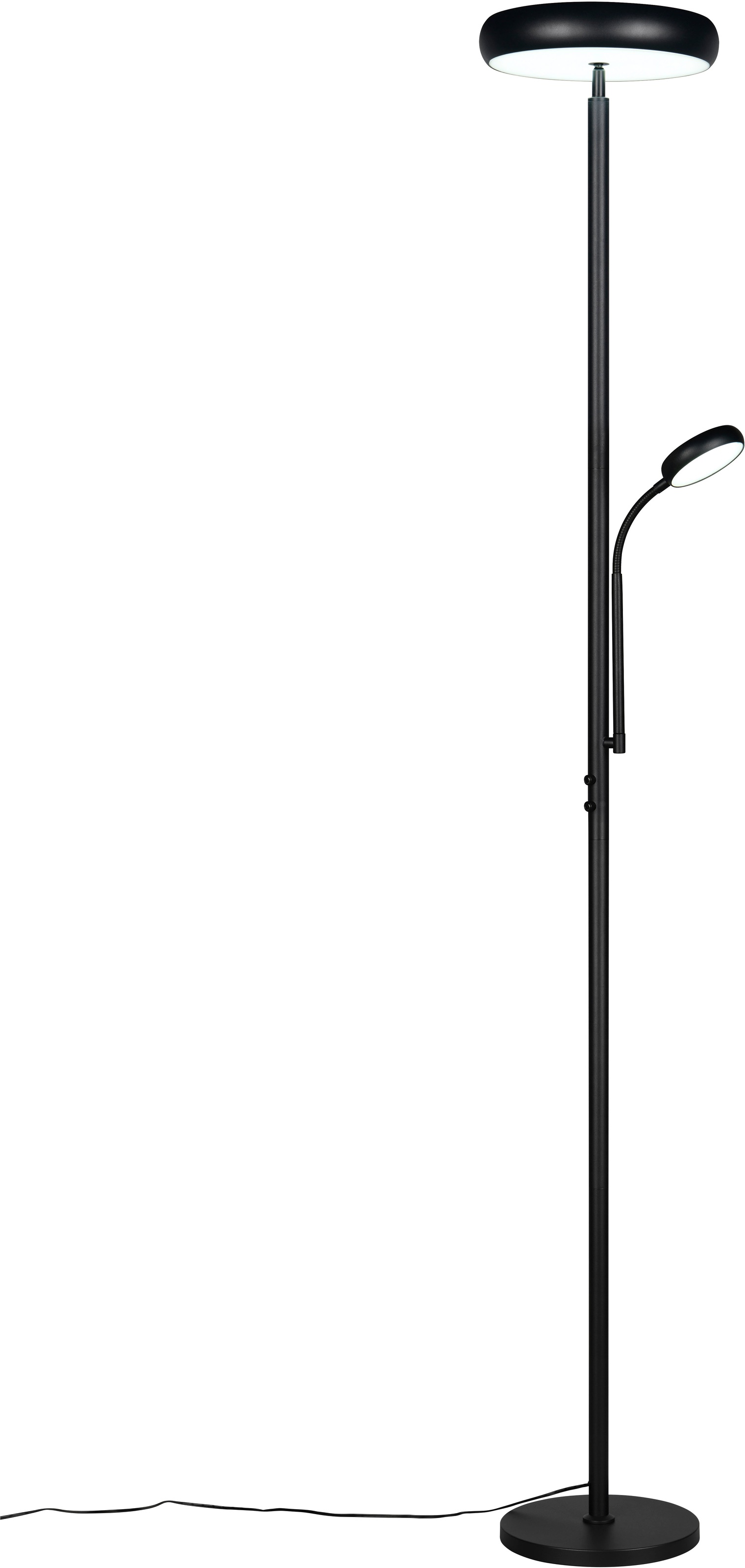 REALITY Leuchten LED Stehlampe »PALERMO, LED Stehleuchte mit Fernbedienung, 27,5W 2000 Lumen CCT« LED-Board 1 Stk. warmweiß - kaltweiß dimmbar, Lichtfarbe einstellbar 3000-6000K warm-/kaltweiß, Höhe 183 cm