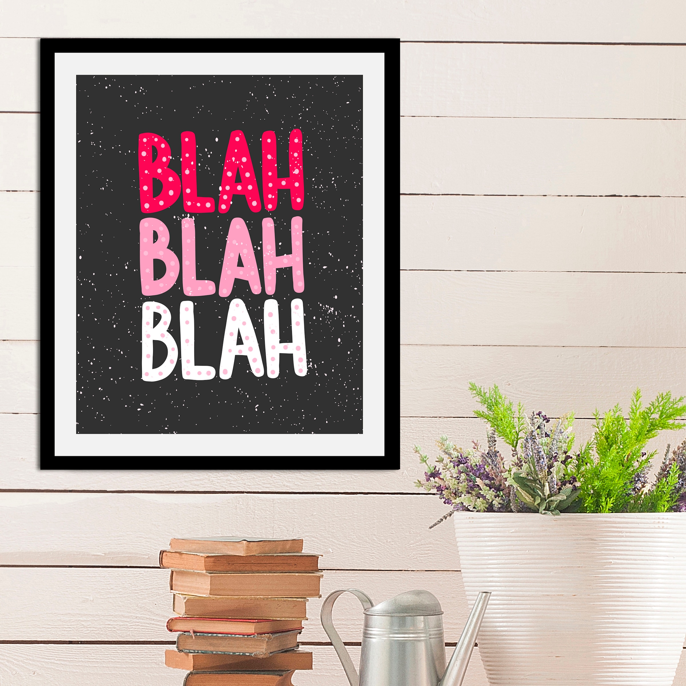 queence Bild "BLAH-BLAH-BLAH", Schriftzüge, (1 St.), gerahmt günstig online kaufen