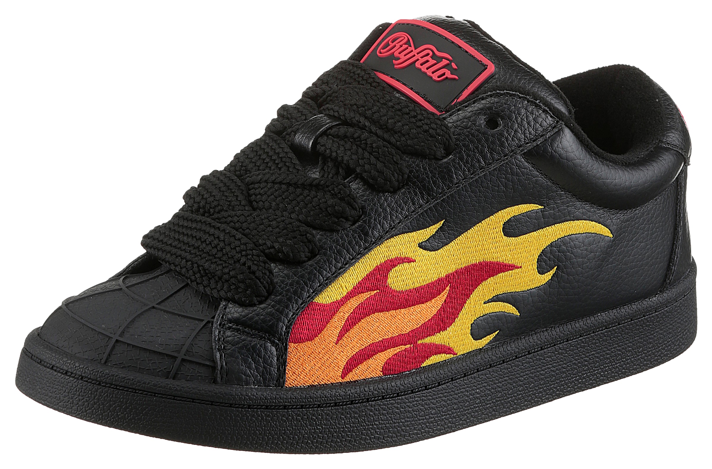 Buffalo Sneaker »LIBERTY«, Freizeitschuh, Schnürschuh, Halbschuh mit trendigem Flammenmotiv